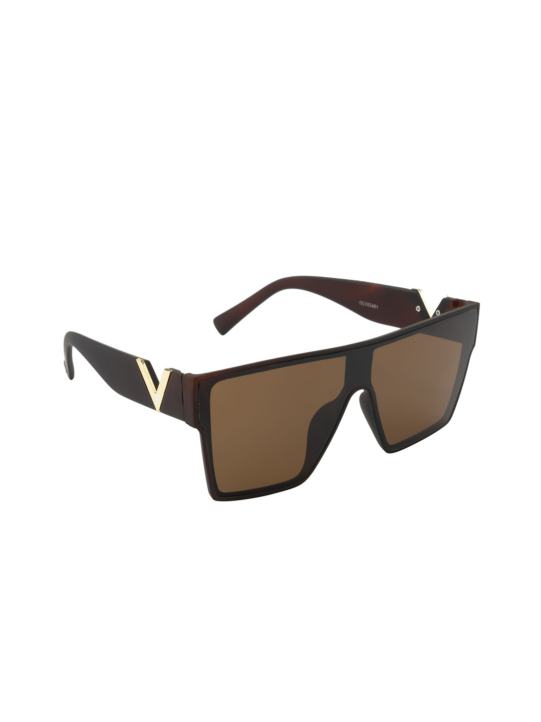 

The Roadster Lifestyle Co Unisex UV Protected Sqaure Sunglasses, Brown
