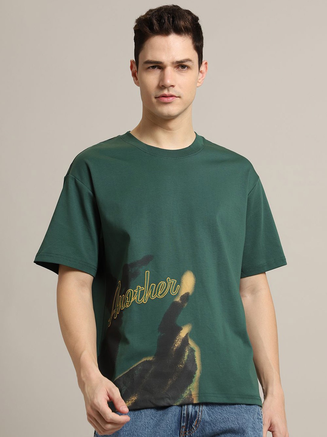 

Banana Club Men Printed T-shirt, Green