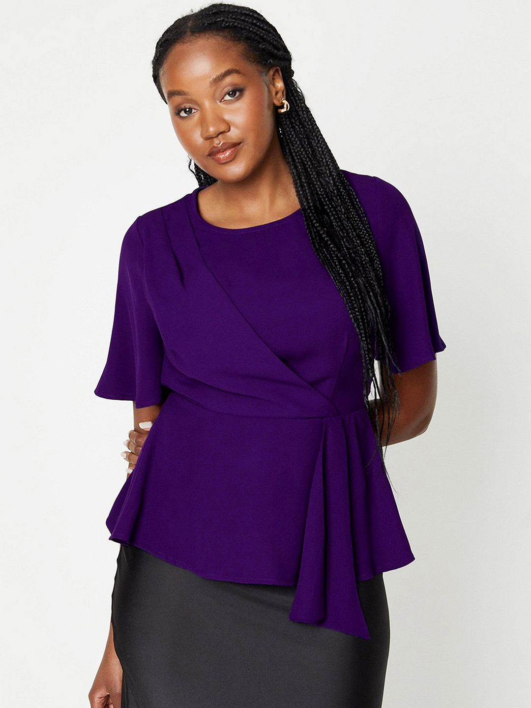 

DOROTHY PERKINS Wrap Style Top, Purple
