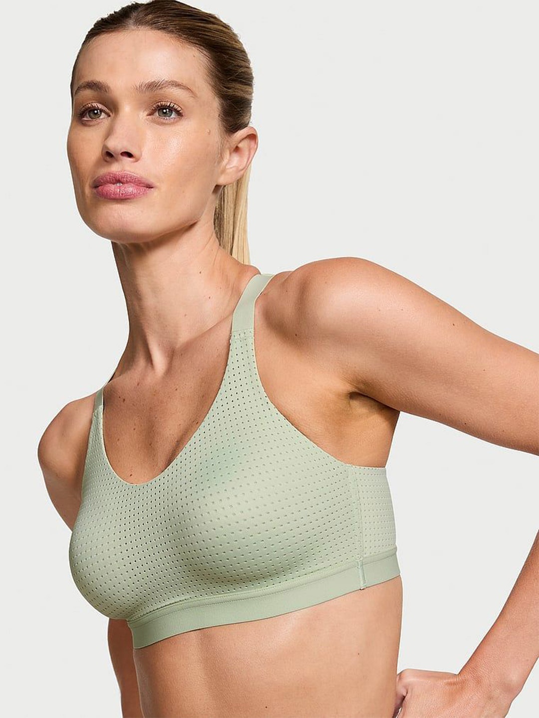 

Victoria's Secret Women Solid Non Padded Medium Coverage Workout Bra, Green