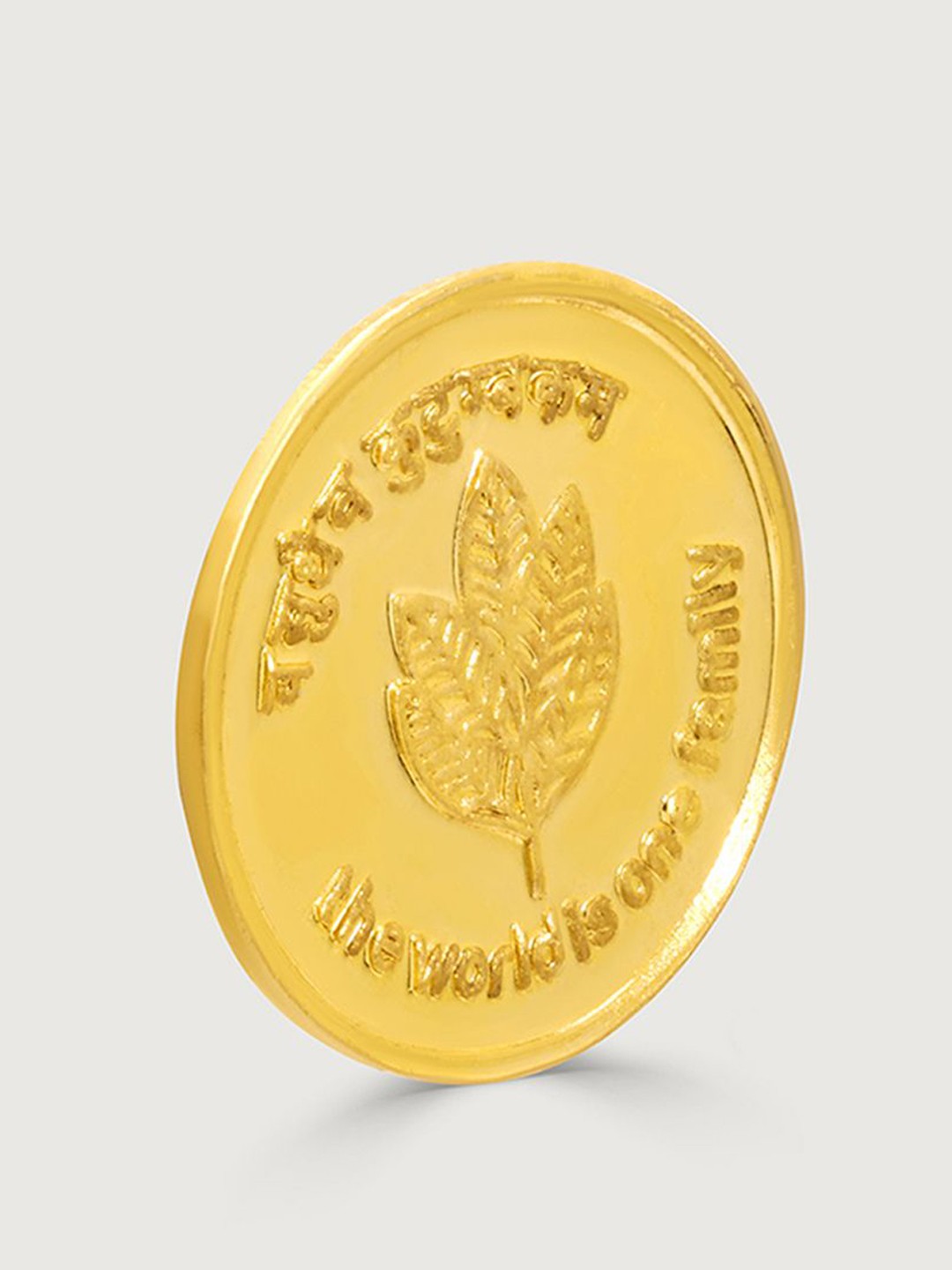 

Mia by Tanishq 24KT Yellow Coin Mango Leaf Gold Coin 0.5 Gm