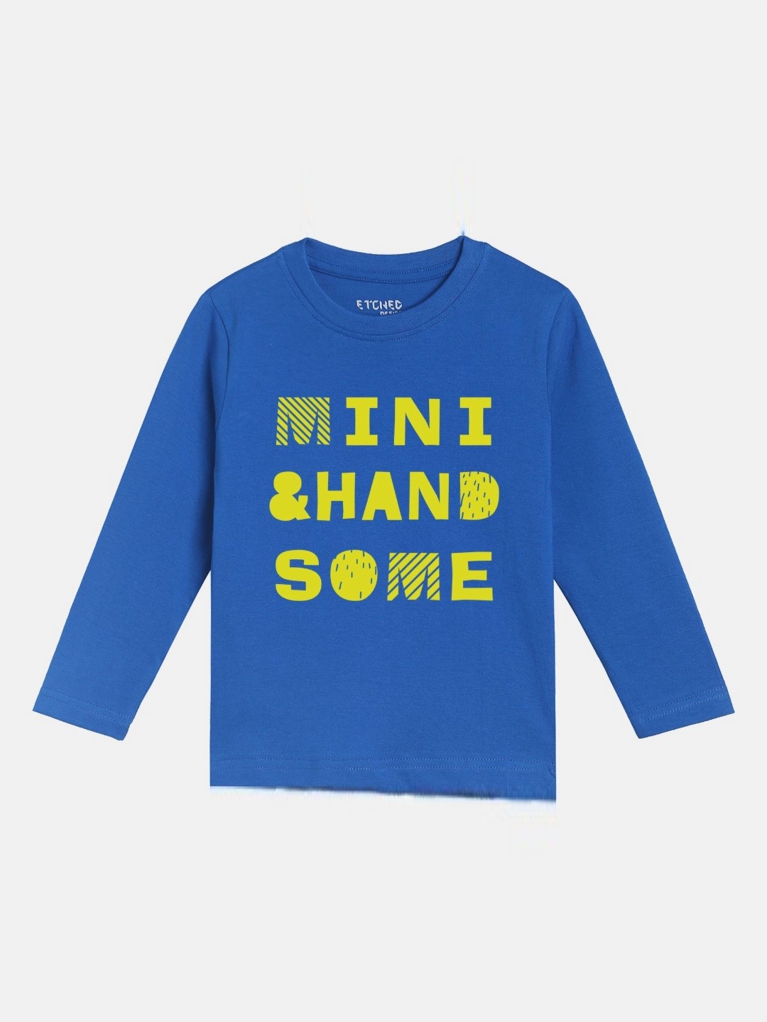 

ETCHED DESIGN Boys Typography Printed V-Neck T-shirt, Blue