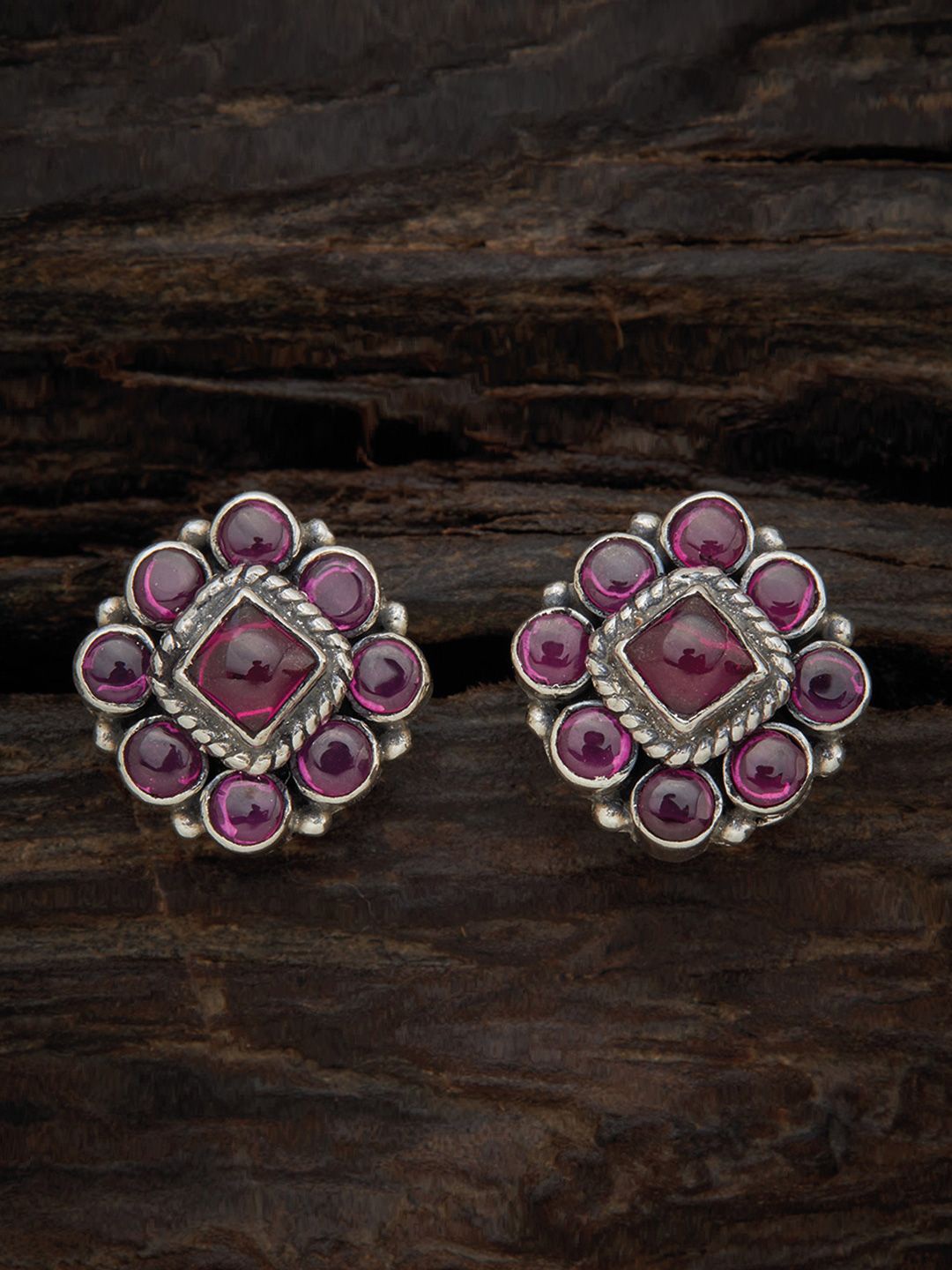 

Kushal's Fashion Jewellery Silver Rhodium-Plated Classic Studs