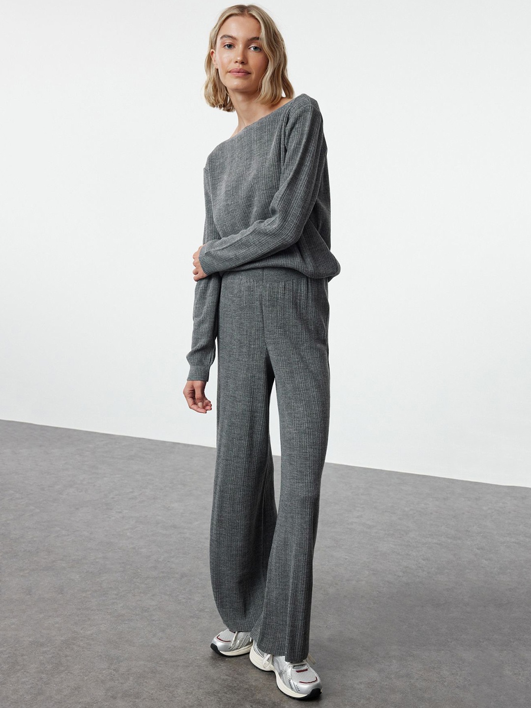 

Trendyol Top With Trousers Co-Ords, Grey