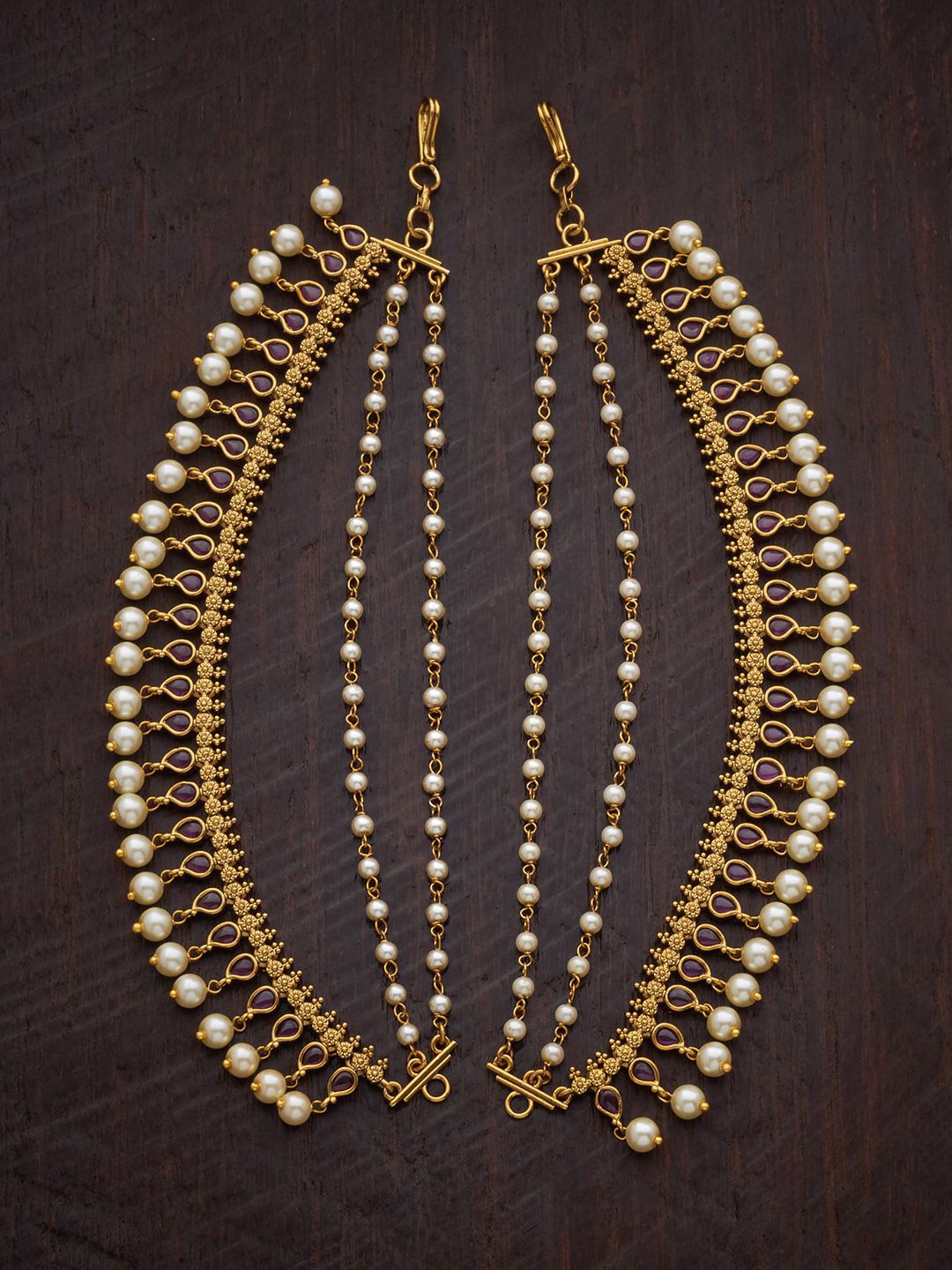 

Kushal's Fashion Jewellery Stone-Studded Matil, Gold