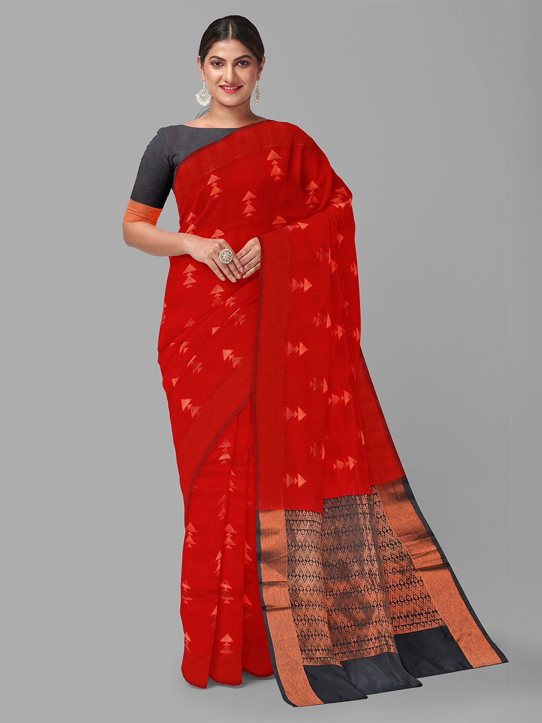 

The Chennai Silks Zari Maheshwari Saree, Red