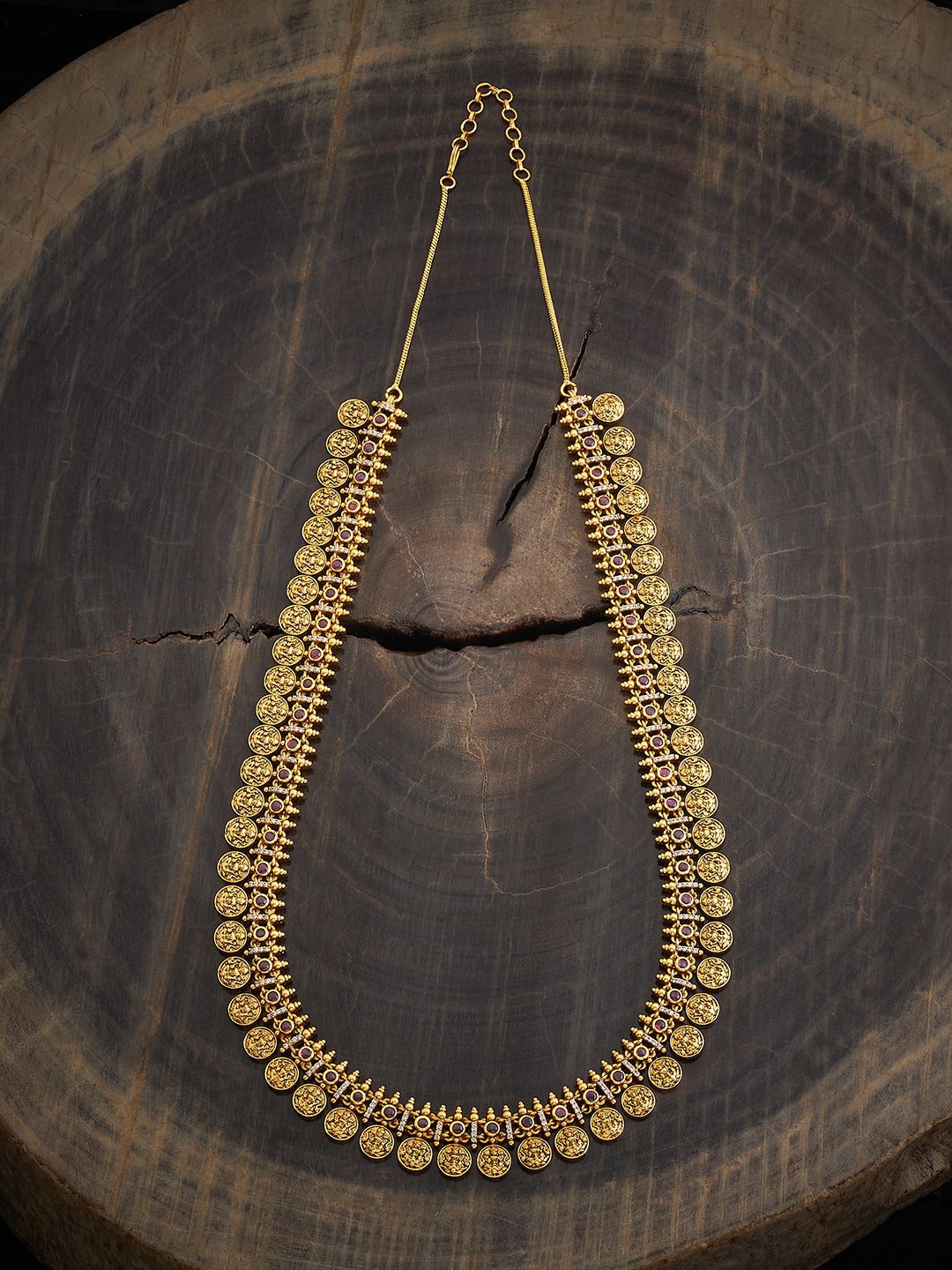 

Kushal's Fashion Jewellery Gold-Plated Antique Necklace