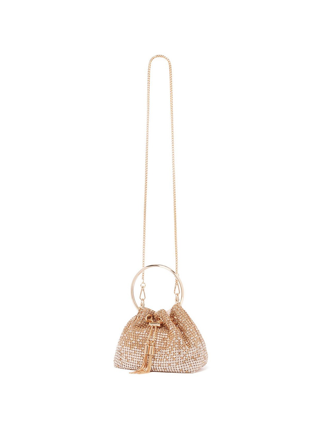 

Forever New Embellished PU Bucket Handheld Bag, Gold
