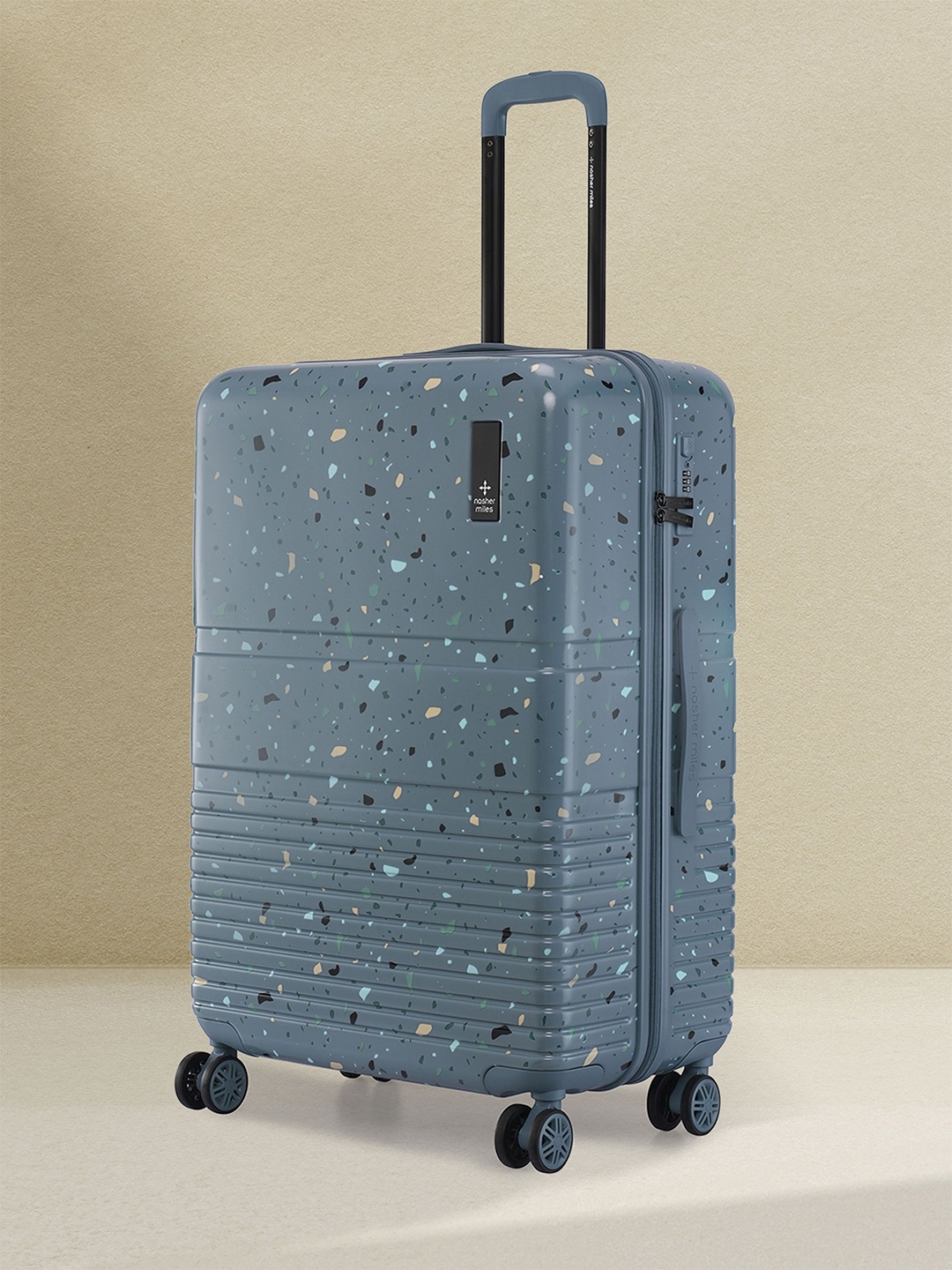 

Nasher Miles Terrazzo Polycarbonate Large Blue Trolley Bag - 28 inch (75cm)
