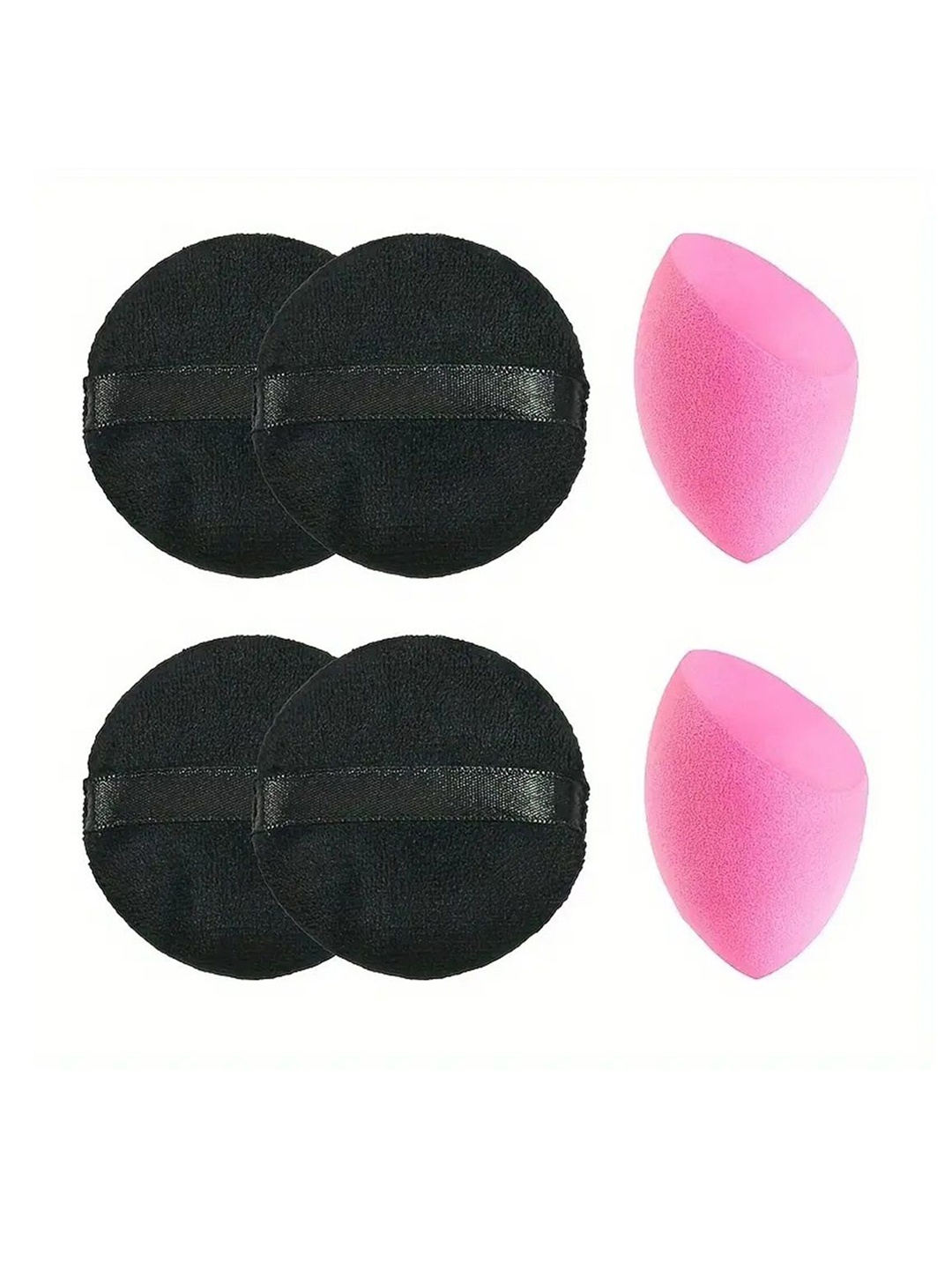 

Facejewel 4 Pcs Beauty Blender With Powder Puff, Pink