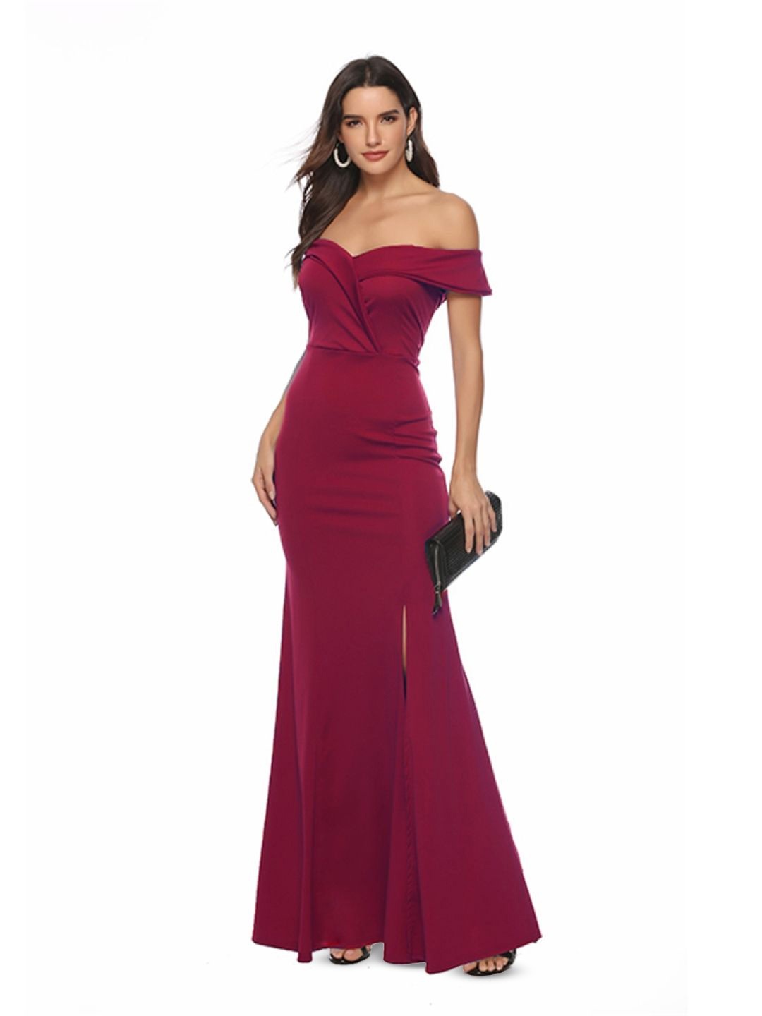 

KPOP Women Bodycon Maxi Dress, Red