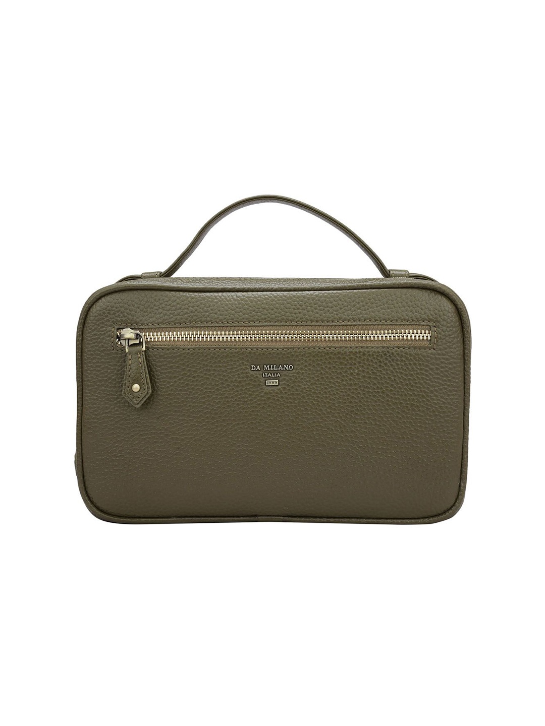 

Da Milano Unisex Textured Pouch Travel Accessory, Olive