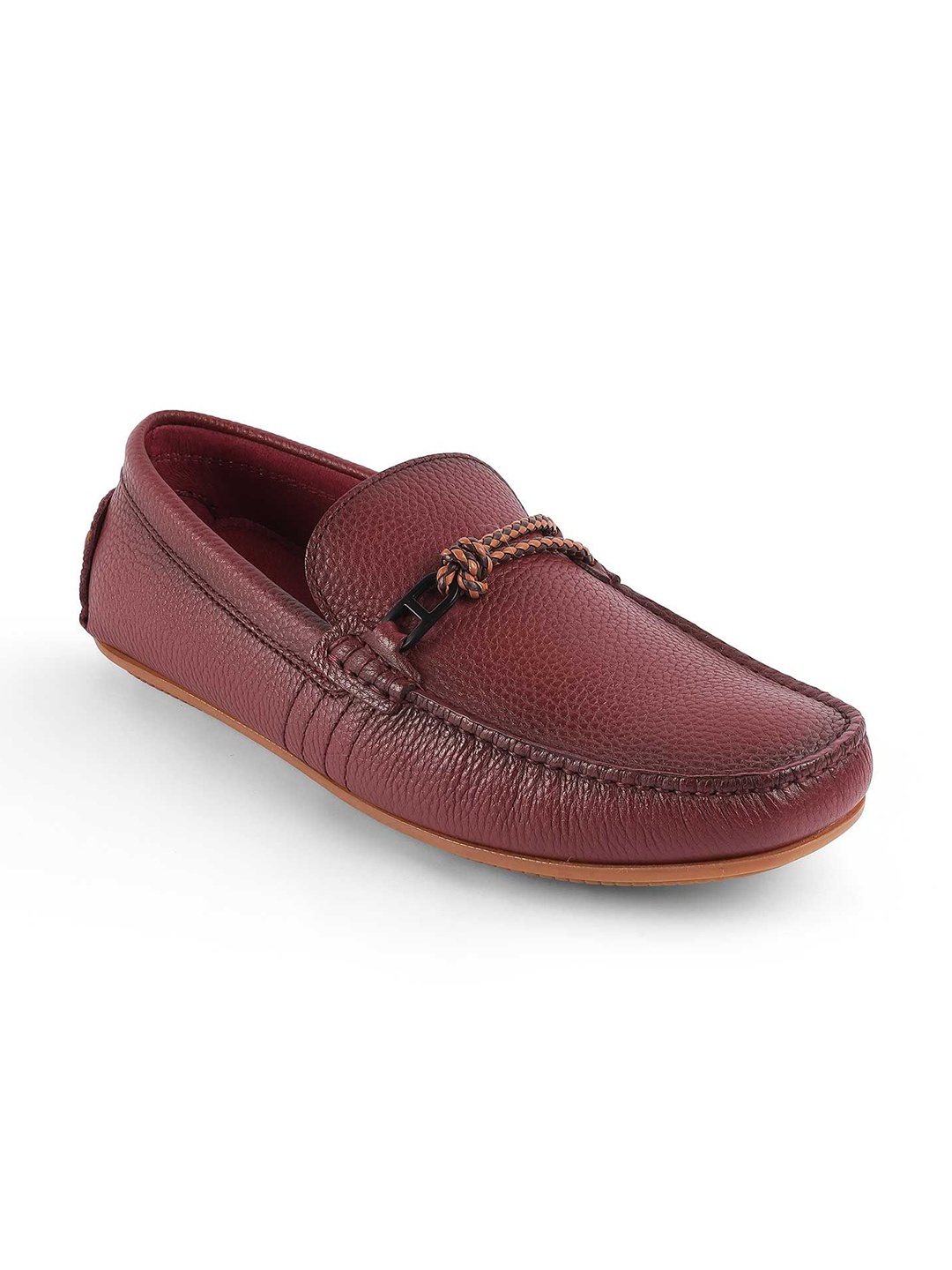 

Tresmode Men Leather Driving Shoes, Violet