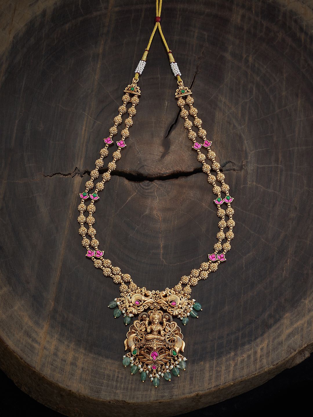 

Kushal's Fashion Jewellery Gold-Plated Antique Necklace