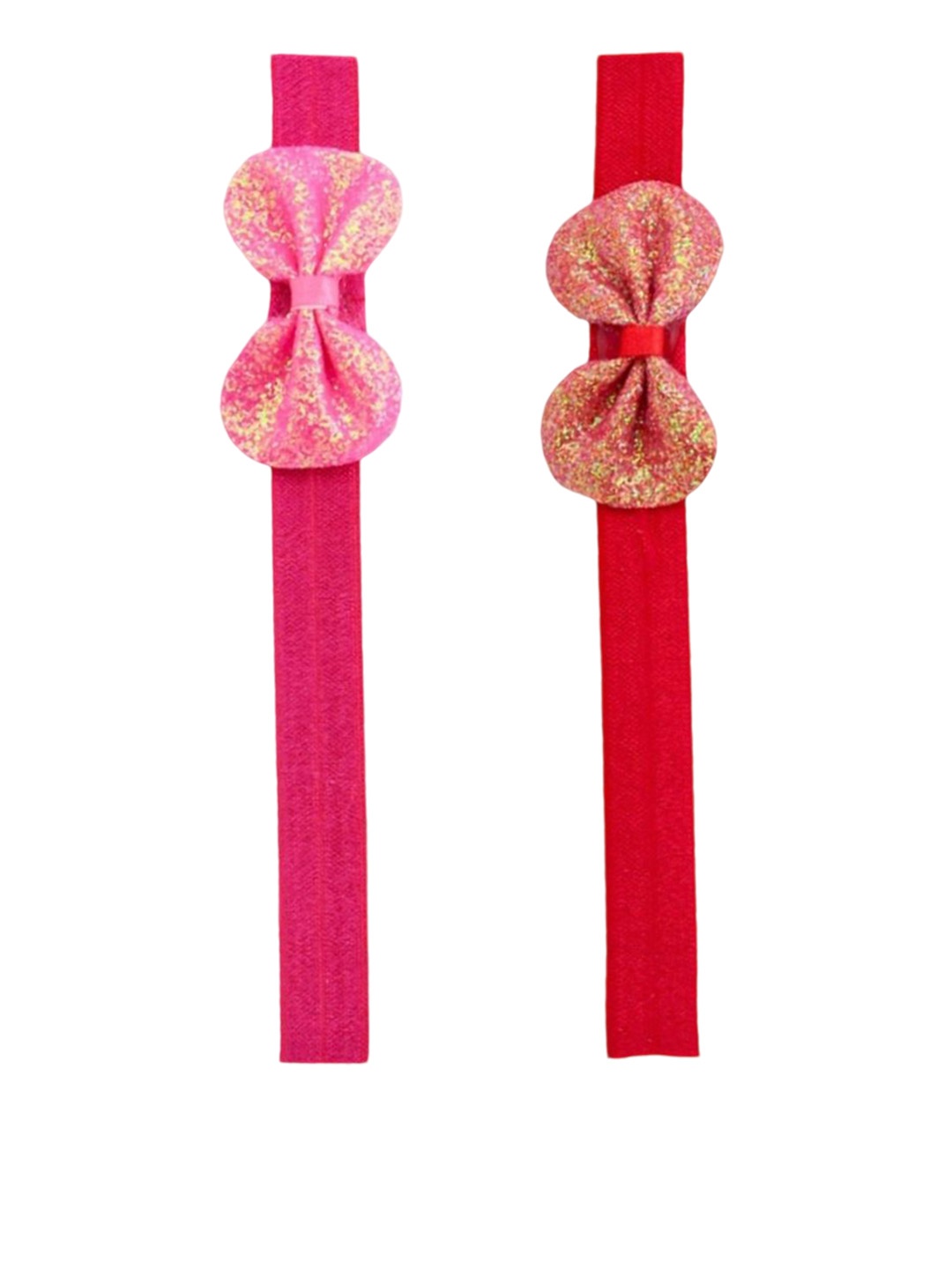 

BAESD Girls Pack of 2 Bandana Cotton Bow Design Headband, Pink