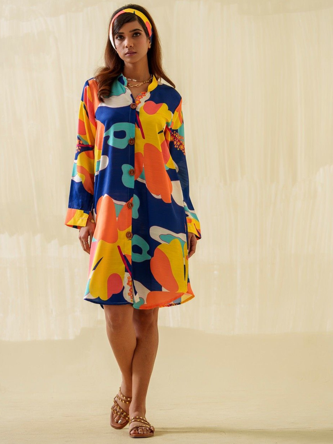 

KINA Print Shirt Dress, Multi