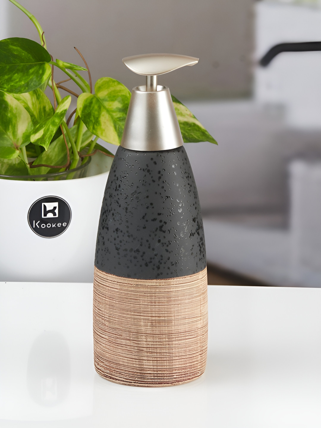 

Kookee Multicoloured Abstract Ceramic Soap Dispenser, Multi