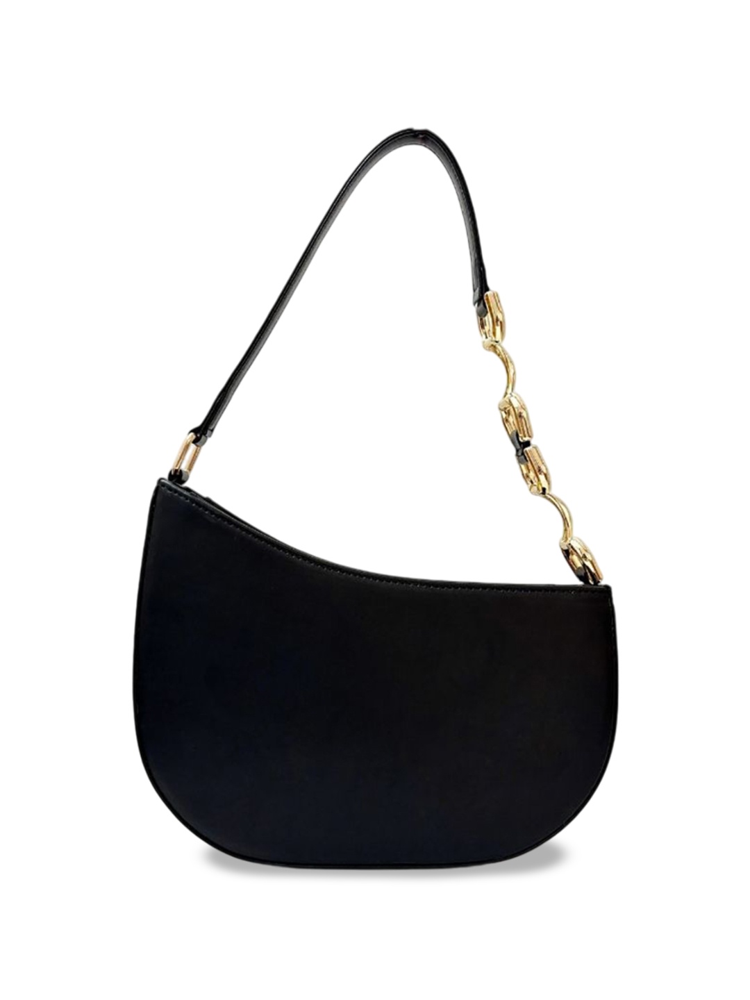 

Hues Studio Women Structured Shoulder Bag, Black
