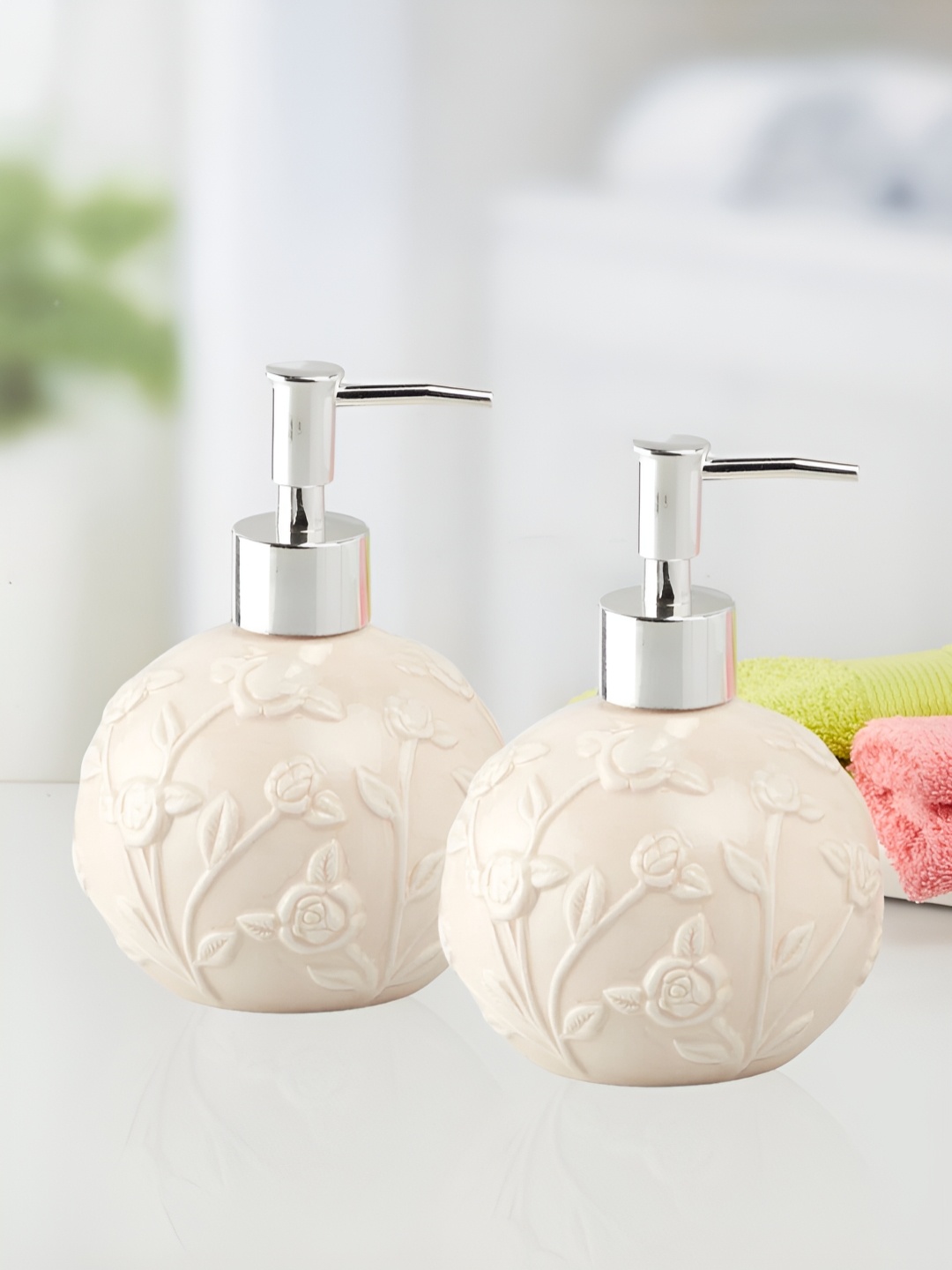 

Kookee Blue 2 piece Abstract Ceramic Soap Dispenser