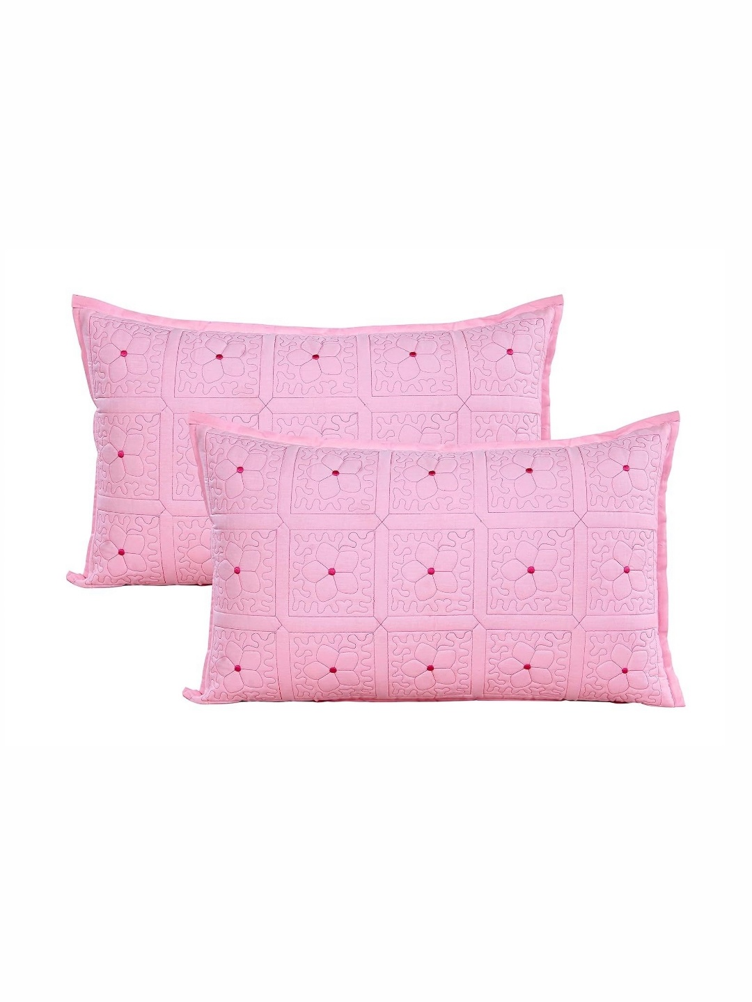 

hargunz Pink 2 Pure Cotton Rectangle Pillow Covers