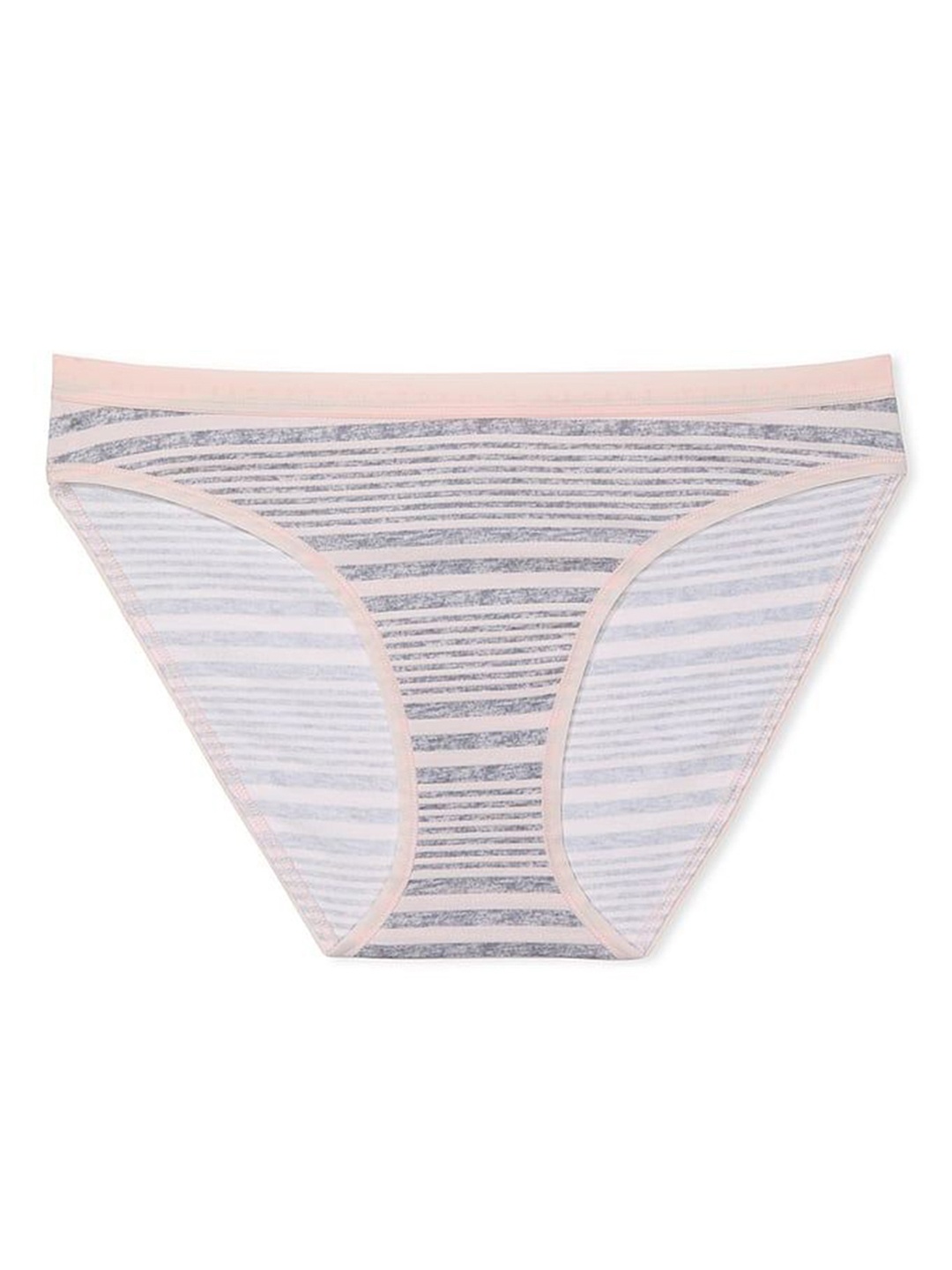 

Victoria's Secret Women Striped Mid Rise Bikini Brief, Grey