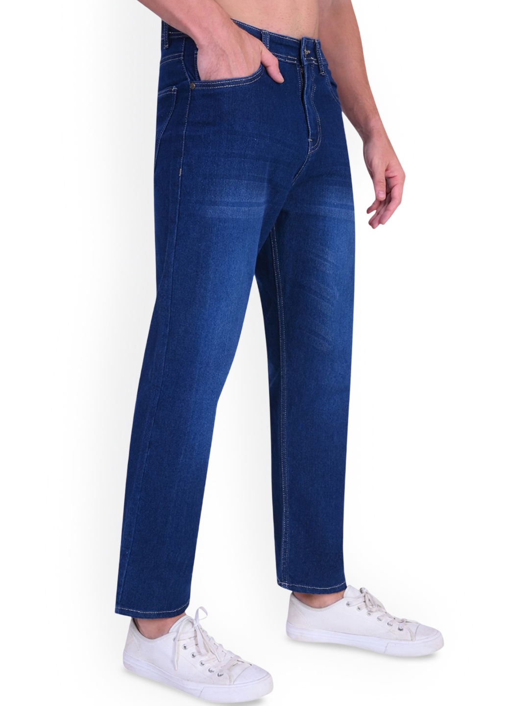 

London Hills Men Relaxed Fit Stretchable Jeans, Blue