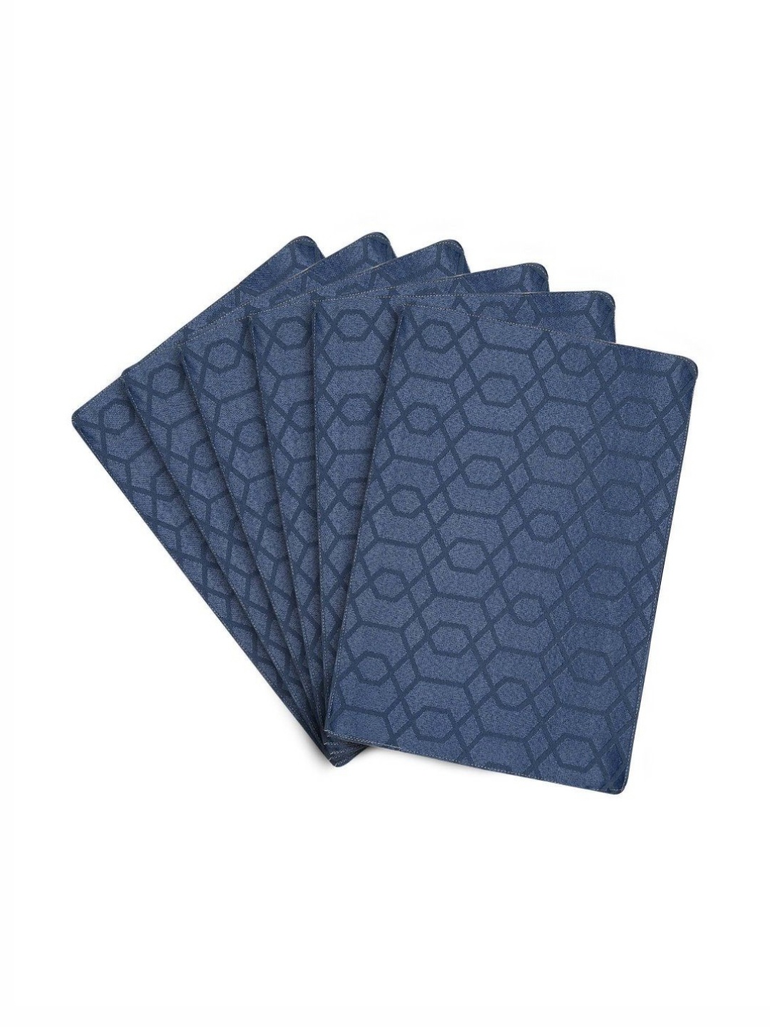 

Saral Home Blue 6 Pieces Geometric Printed Cotton Table Placemats