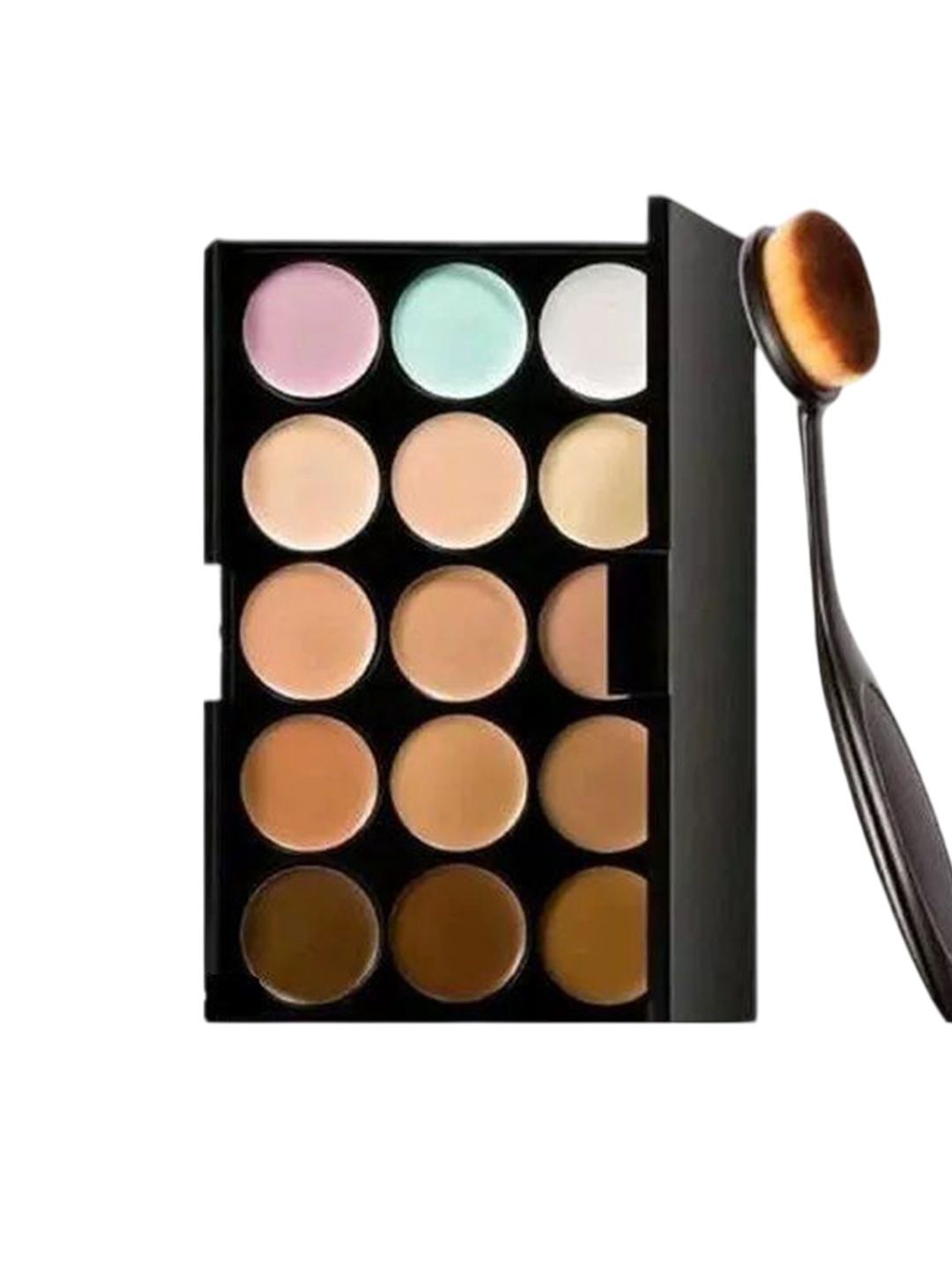 

YELGO 15 Color Concealer Palette With Oval Brush - 22 g, Multi