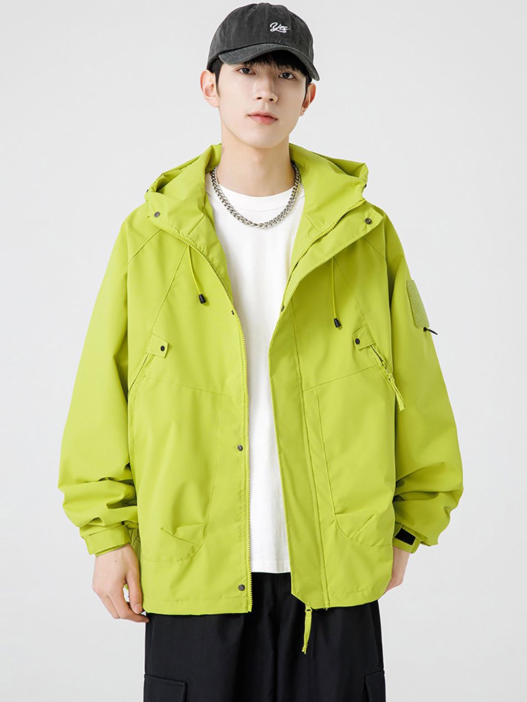 

StyleCast x Revolte Men Open Front Jacket, Green