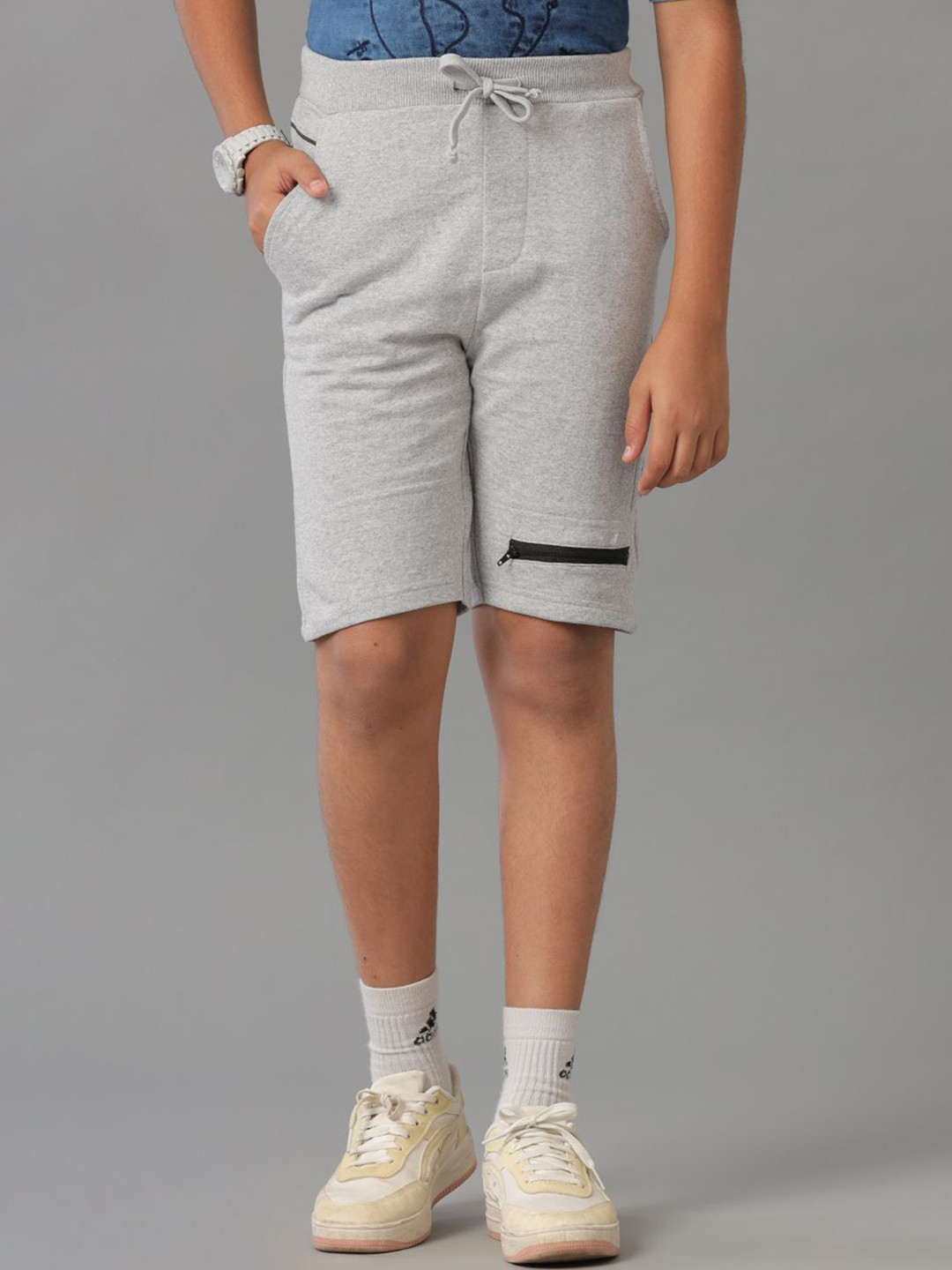 

UNDER FOURTEEN ONLY Boys Slim Fit Shorts, Grey