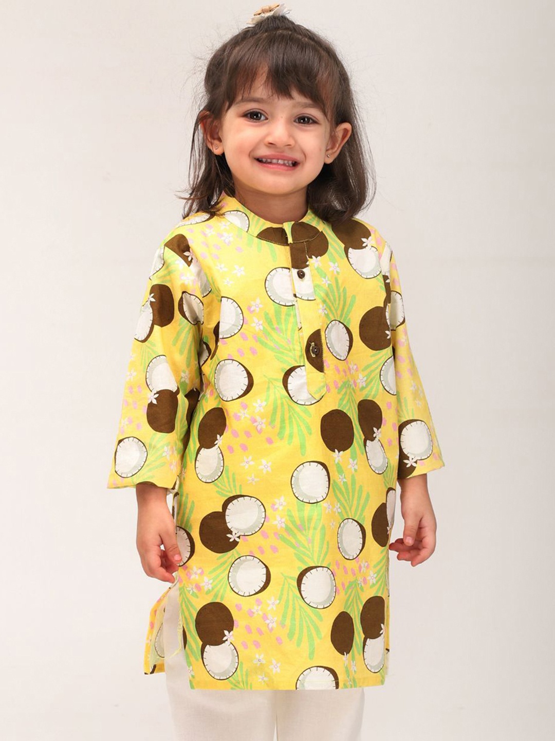 

MAMA AND PEACHES Kids Printed Pure Cotton Night suit MNP-CCNTFKS_New-Multi, Yellow