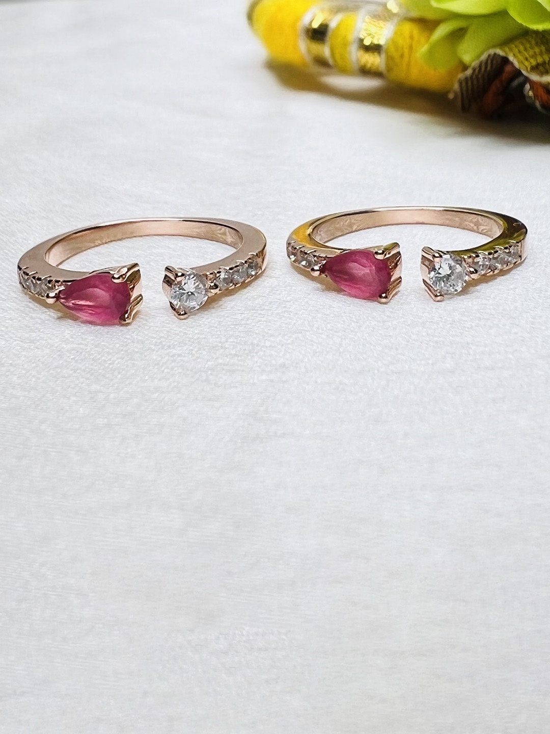 

Arte Jewels Oxidised Toe Rings, Rose gold
