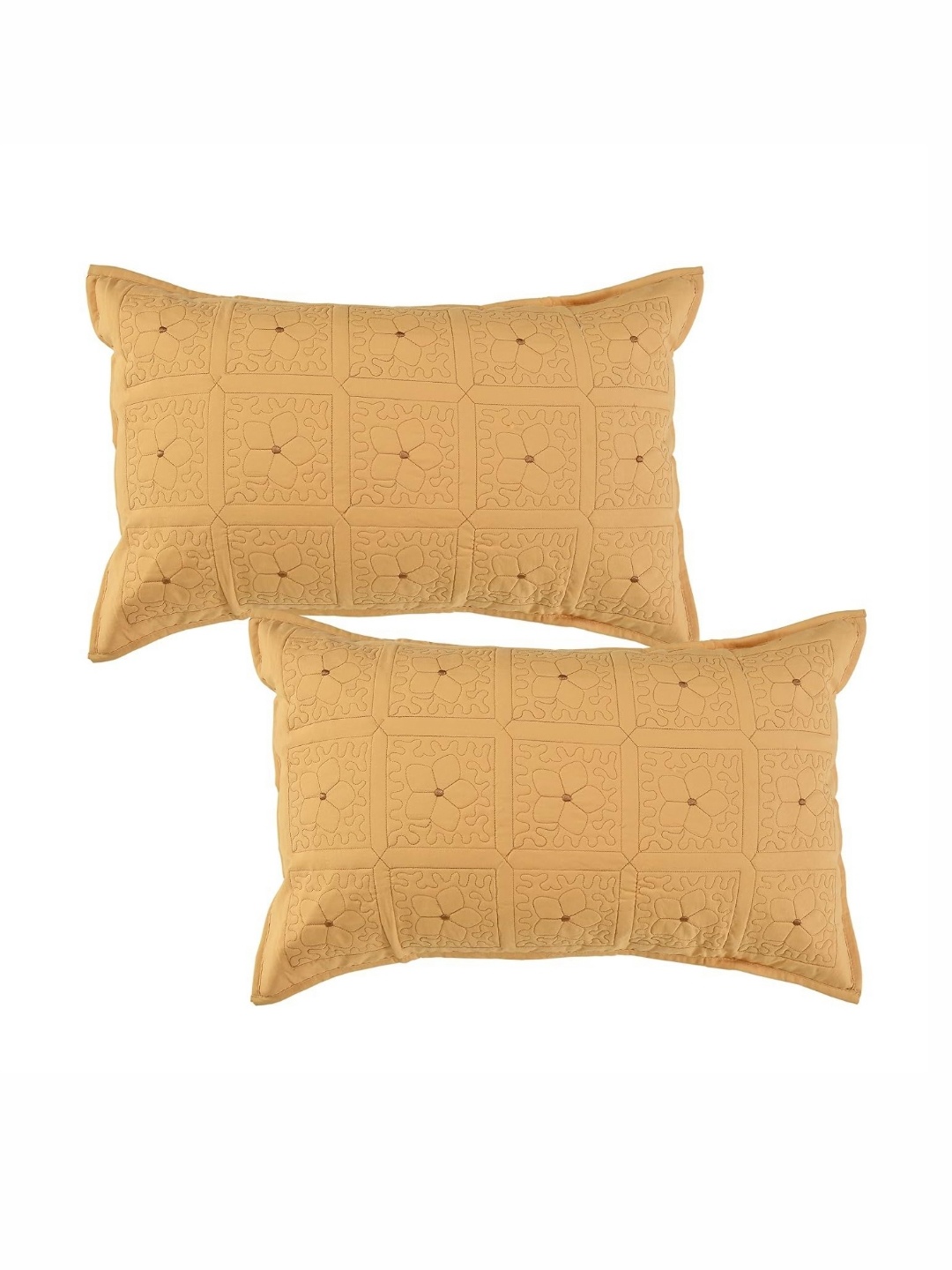 

hargunz Beige 2 Pure Cotton Rectangle Pillow Covers