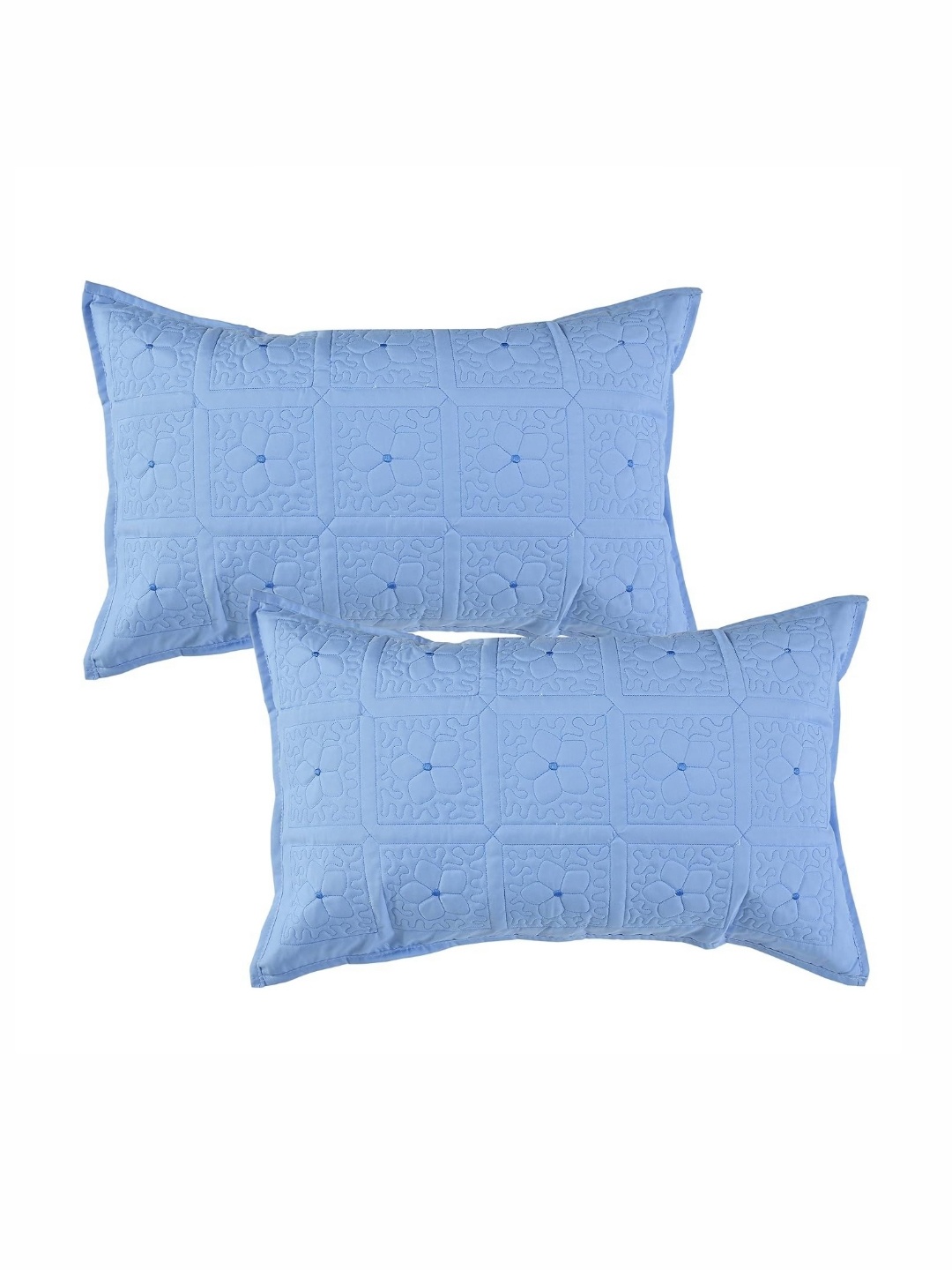 

hargunz Blue 2 Pure Cotton Rectangle Pillow Covers