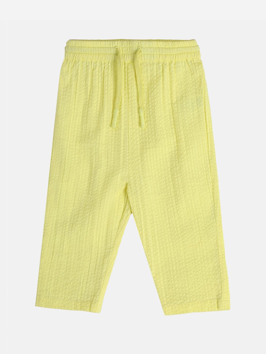 

MINI KLUB Girls Pure Cotton Mid Rise Track Pant, Yellow