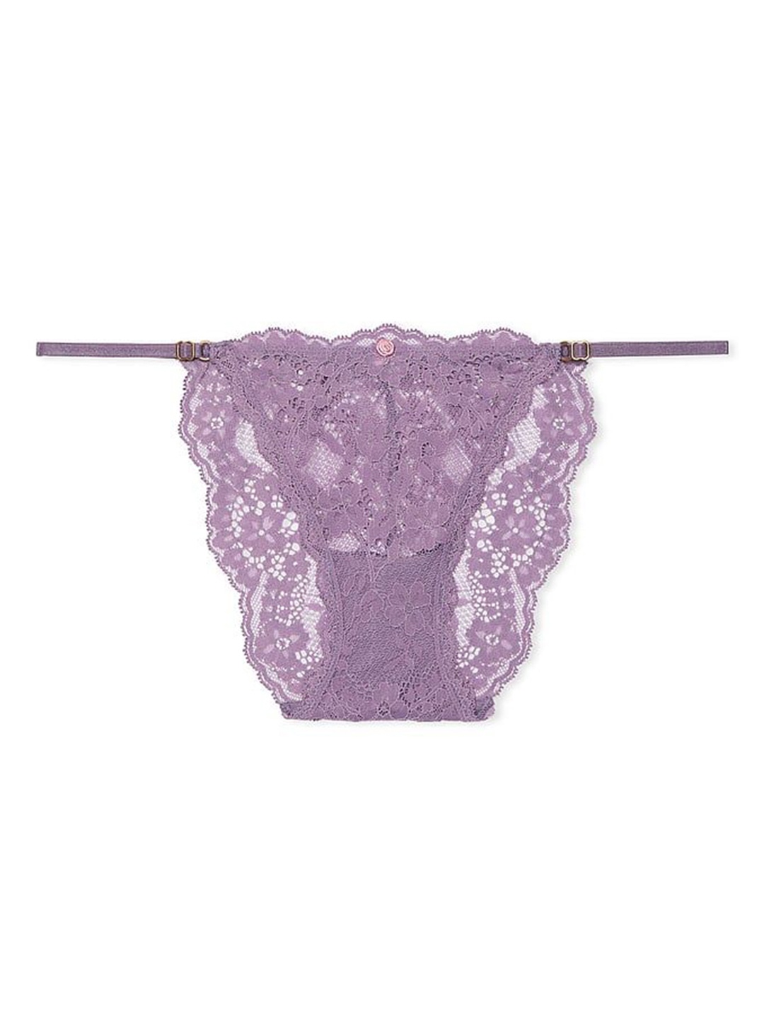 

Victoria's Secret Women Self Design Low Rise Lace Bikini Briefs1125481301P2, Purple