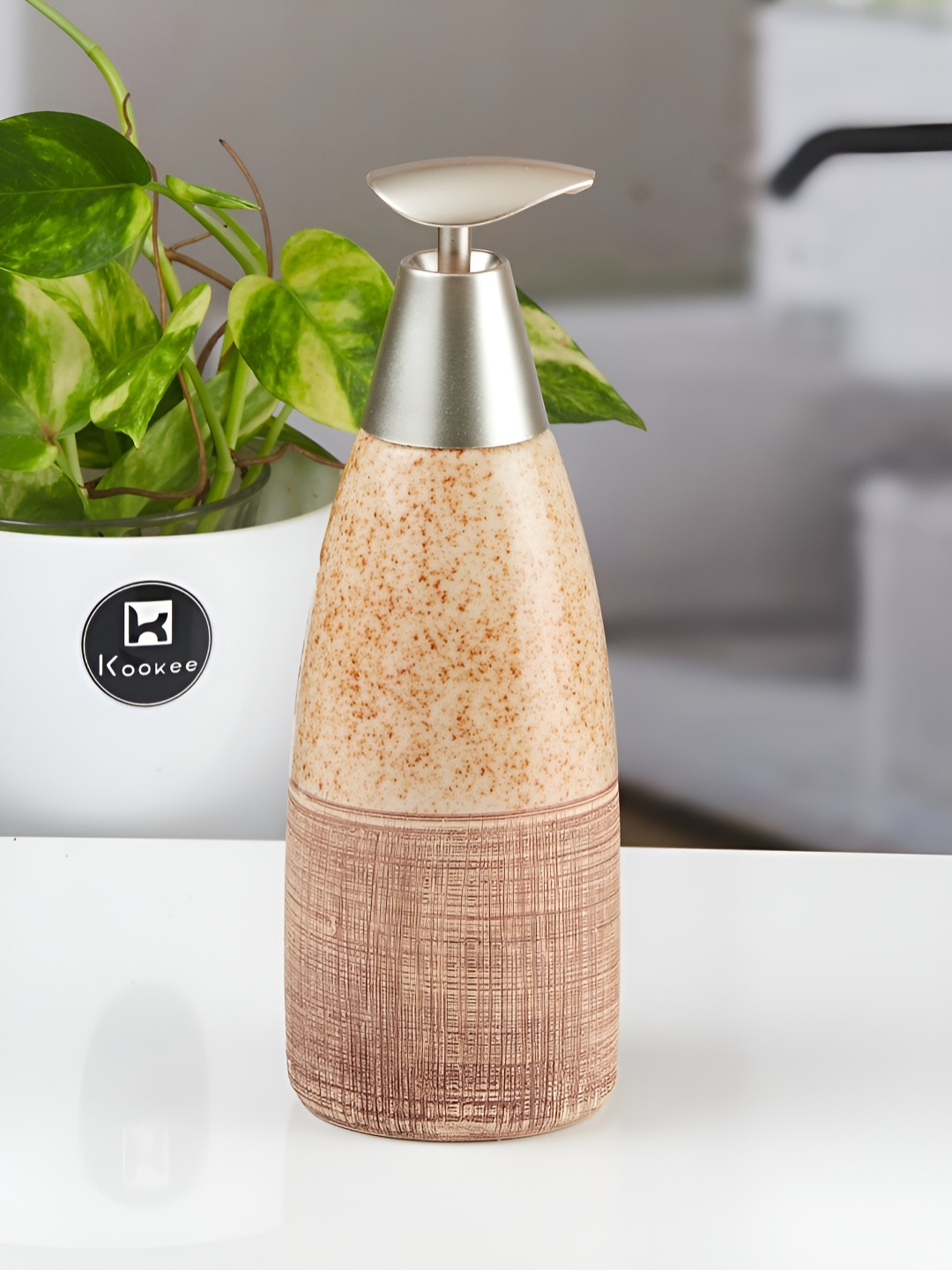 

Kookee Multicoloured Abstract Ceramic Soap Dispenser, Multi
