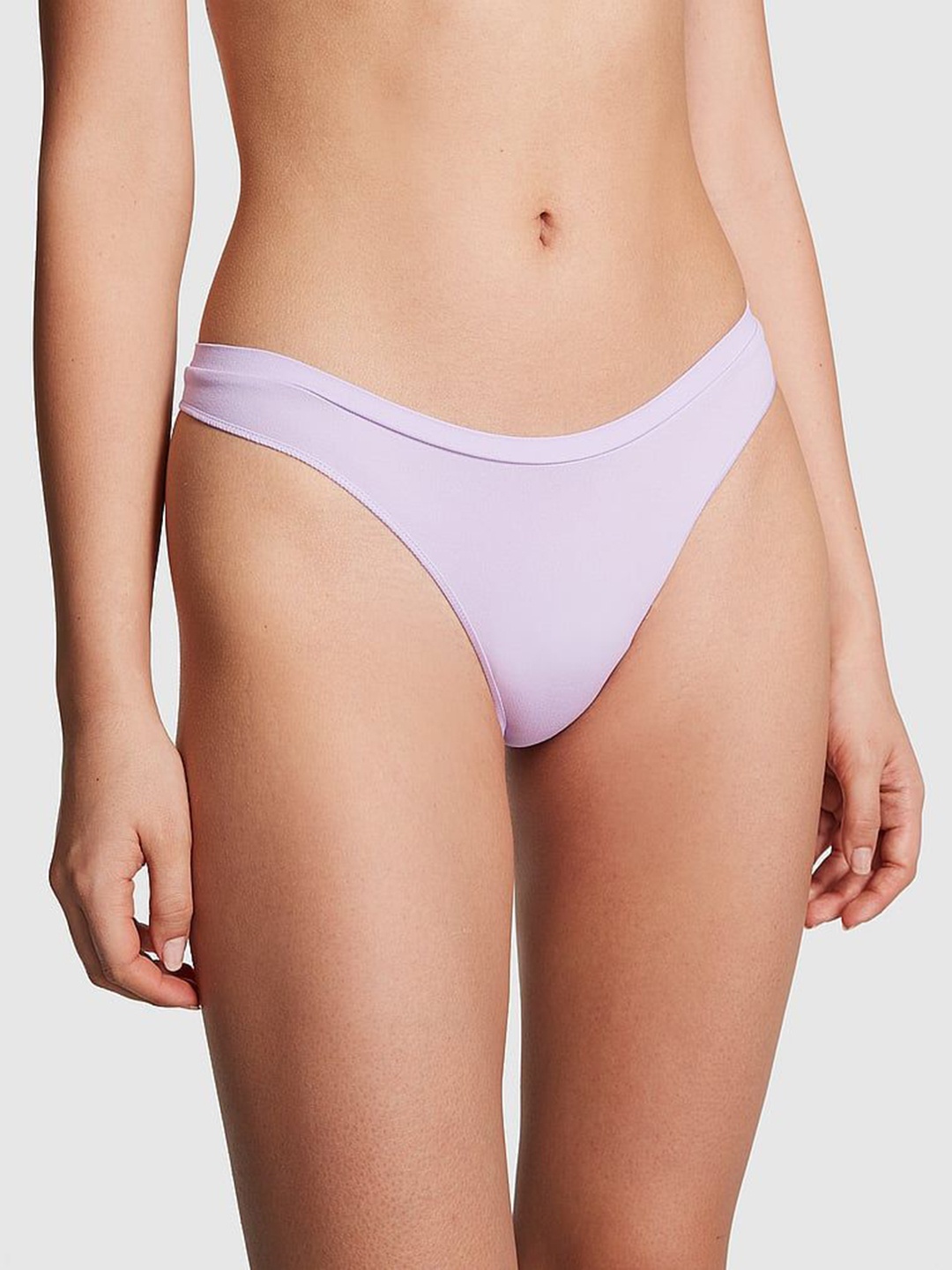 

Victoria's Secret Women Solid Seamless High-Leg Thong Panty 1124651934P8, Purple