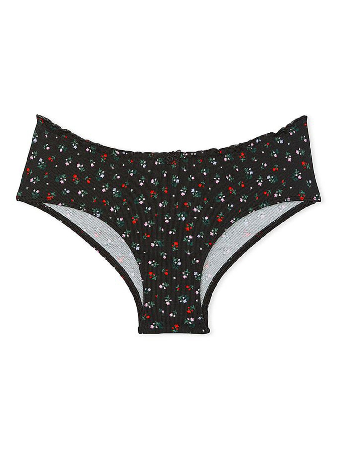 

Victoria's Secret Women Floral Printed Low-Rise Seamless Bikini Brief, Black
