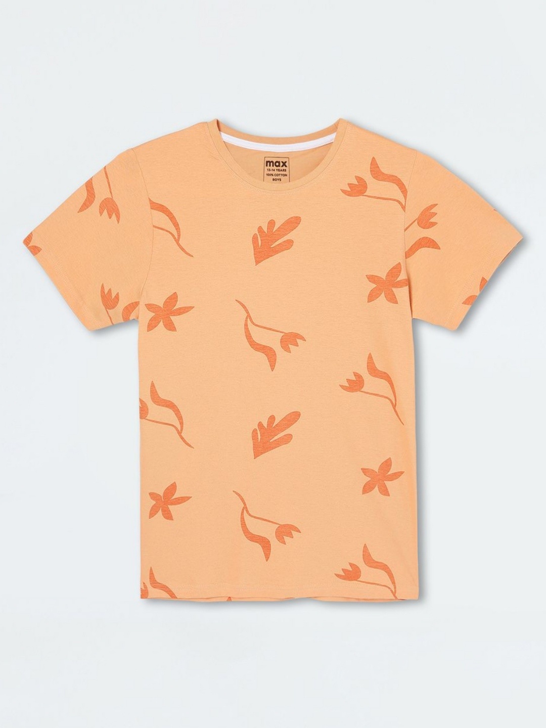

max Boys Printed T-shirt, Orange