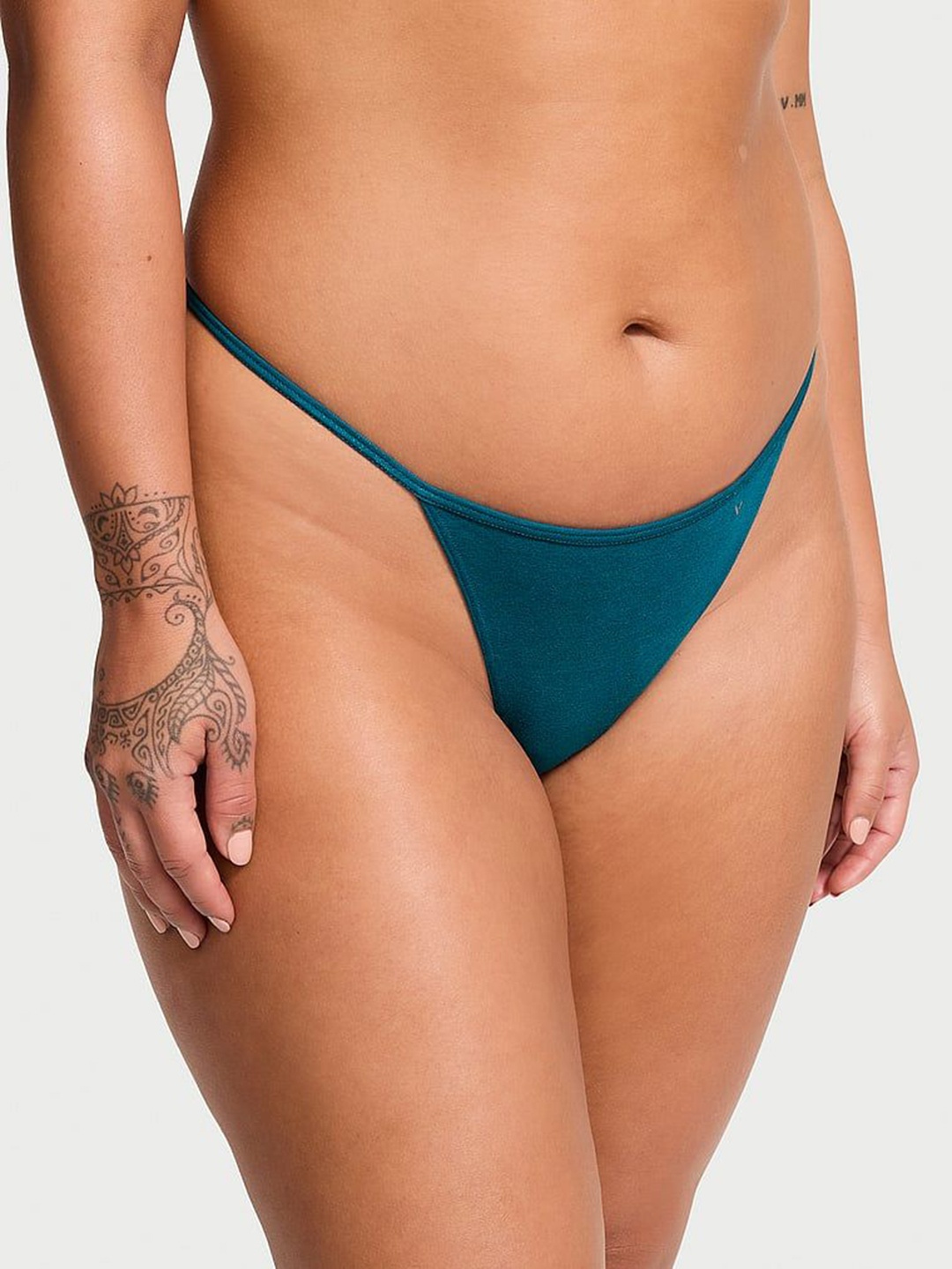 

Victoria's Secret Women Low-Rise V-String Thong Brief, Teal