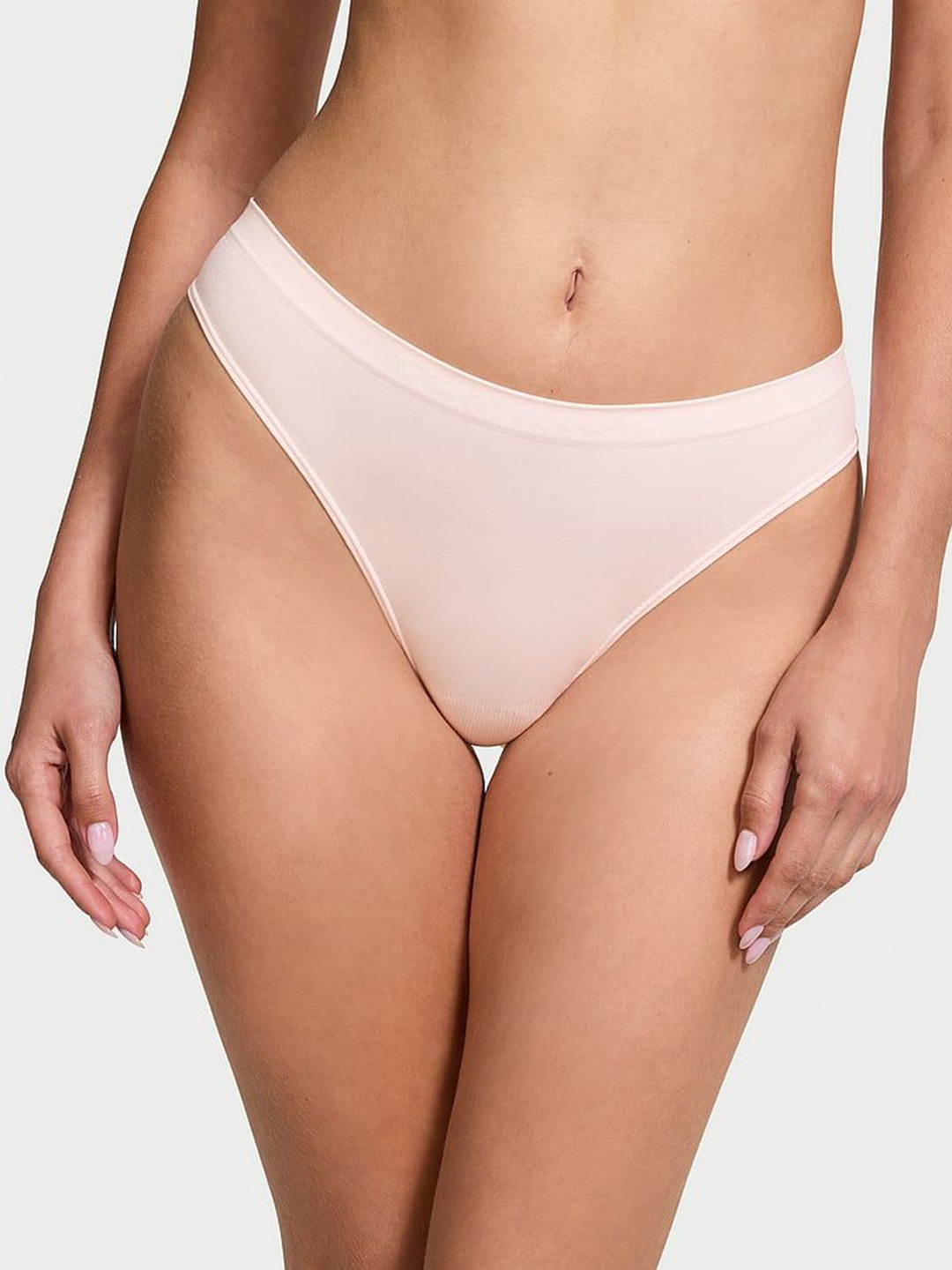 

Victoria's Secret Women Solid Low-Rise Thong Briefs, Pink