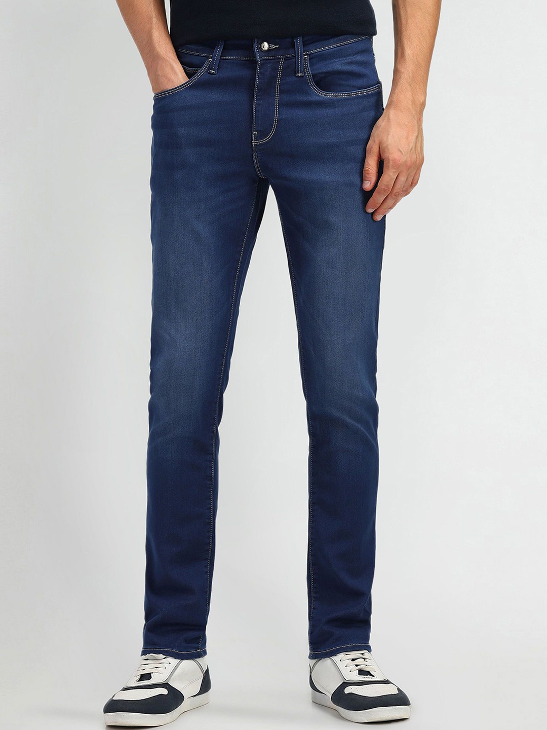 

Arrow Sport Men Jackson Skinny Fit Heavy Fade Stretchable Jeans, Blue