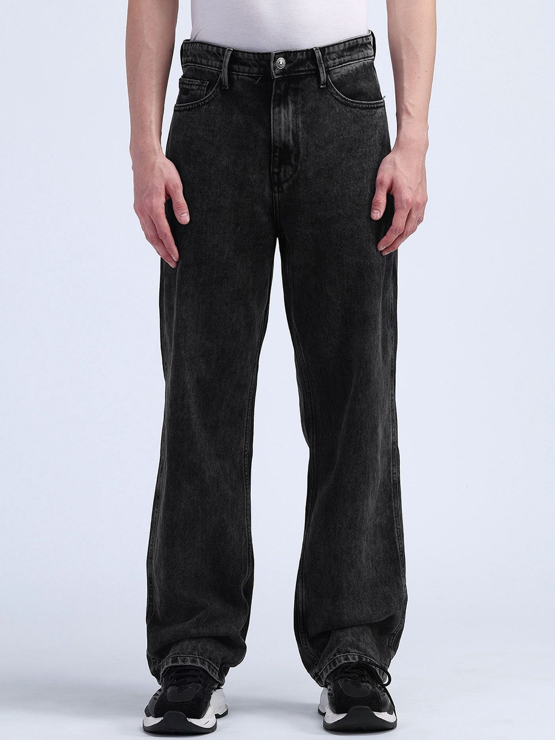 

Flying Machine Men Classic Relaxed Fit Stretchable Jeans, Grey