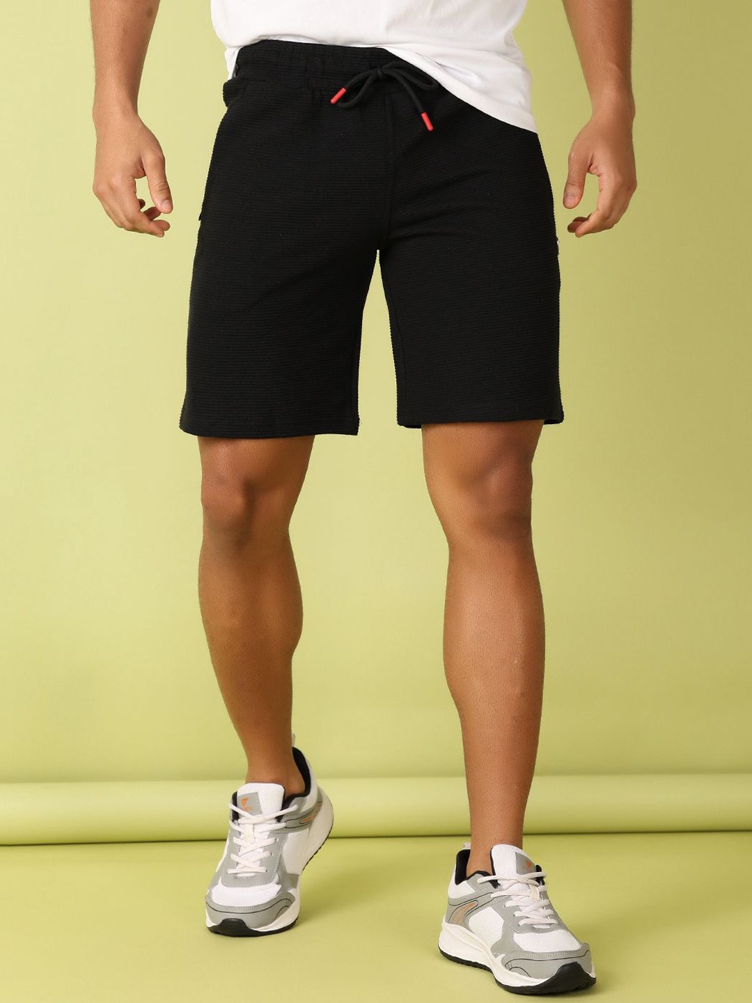 

V-Mart Men Solid Regular Fit Shorts, Black