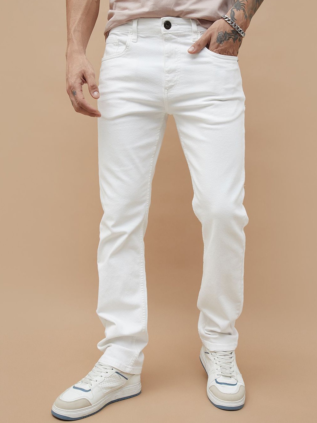 

Forca by Lifestyle Men Skinny Fit Jeans, White