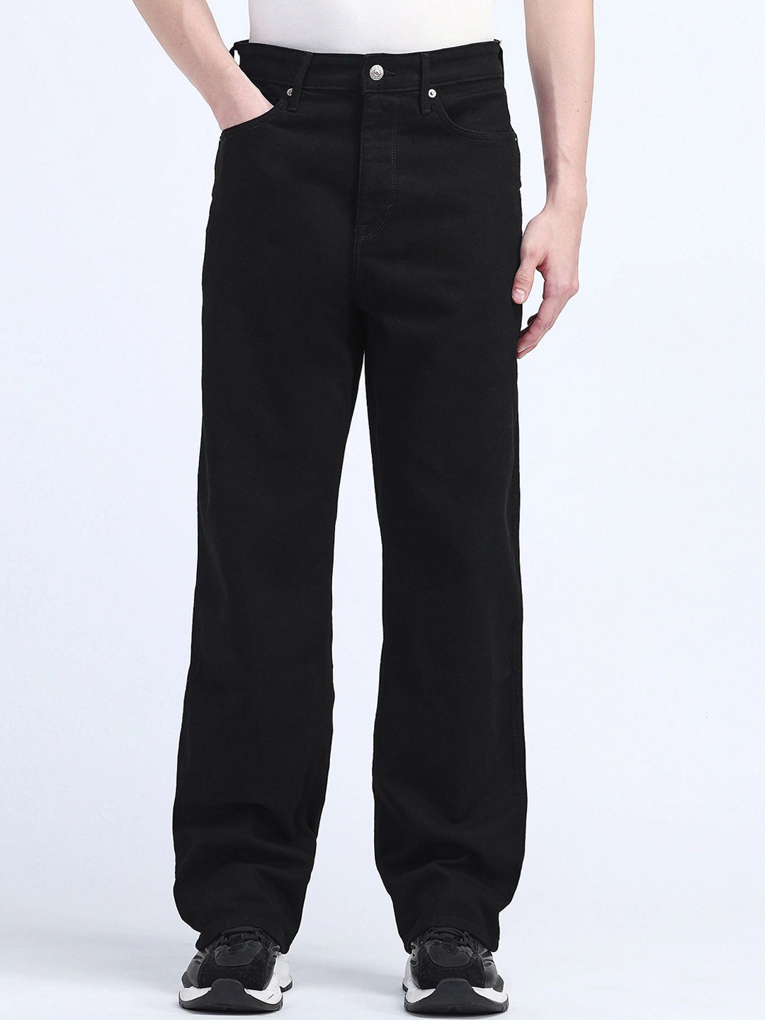 

Flying Machine Men Classic Stretchable Jeans, Black