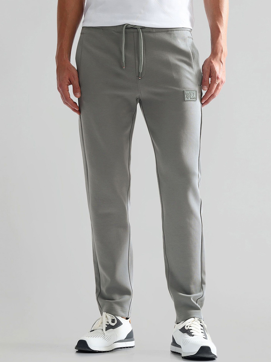 

U.S. Polo Assn. Men Brand Logo Slim-Fit Track Pants, Grey