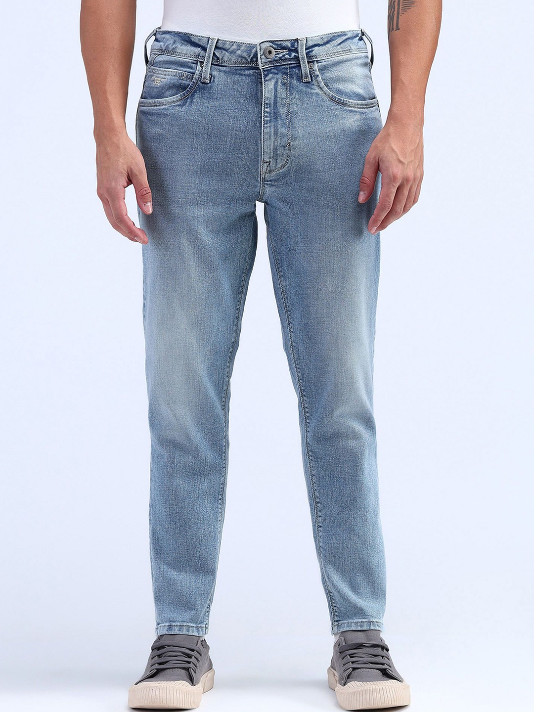 

Flying Machine Men Classic Relaxed Fit Heavy Fade Stretchable Jeans, Blue