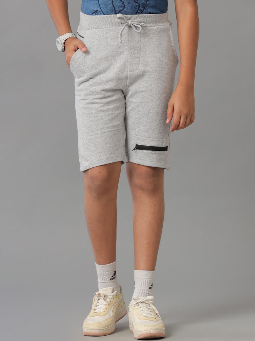 

UNDER FOURTEEN ONLY Boys Slim Fit Shorts, Grey